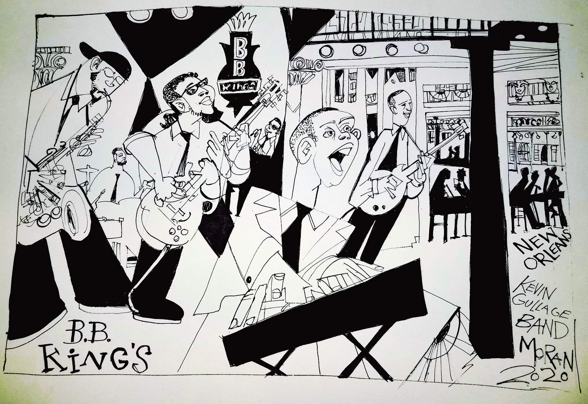 B.B. King's New Orleans $375 20" 20" 10" x 10" Ink on Paper