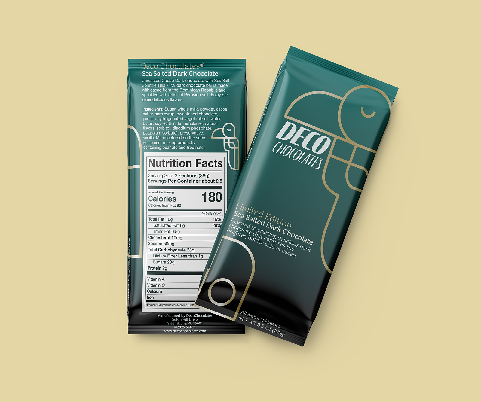 Deco Chocolates Chocolate Bar Package Design