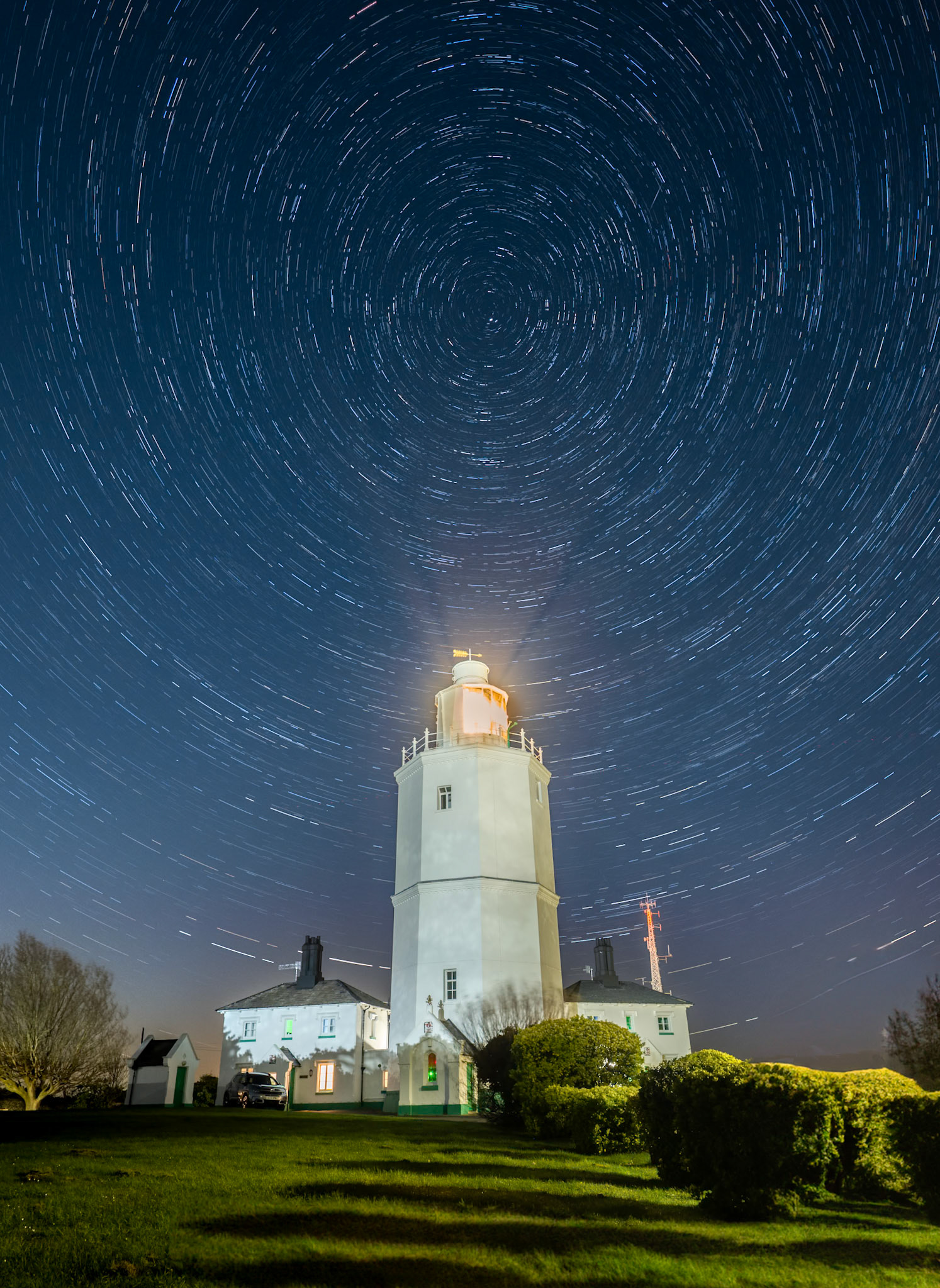 Startrails N. Foreland Lighthouse UK