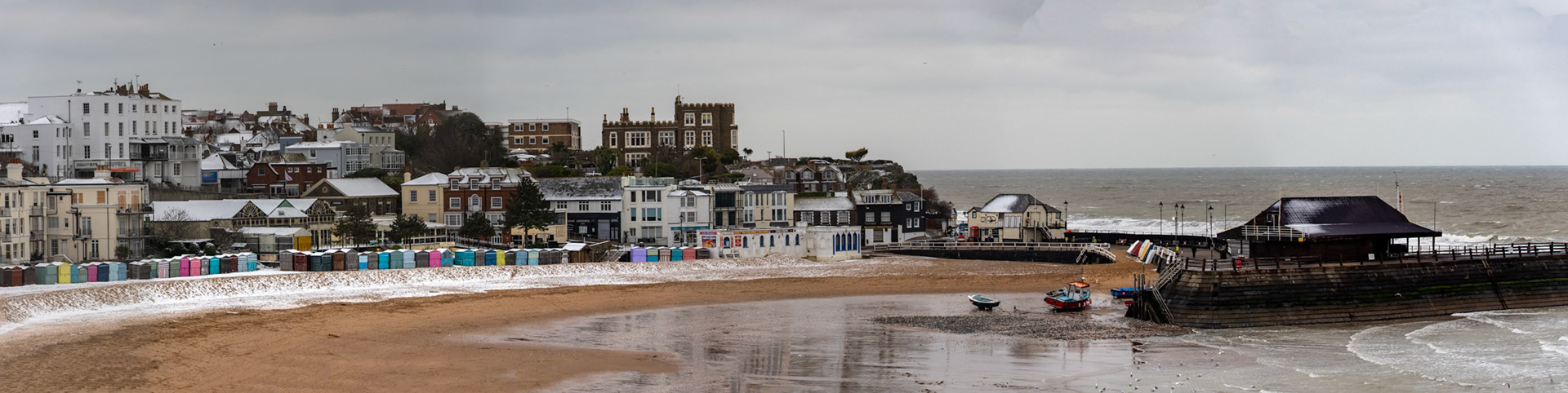 Viking Bay in Snow - Broadstairs UK