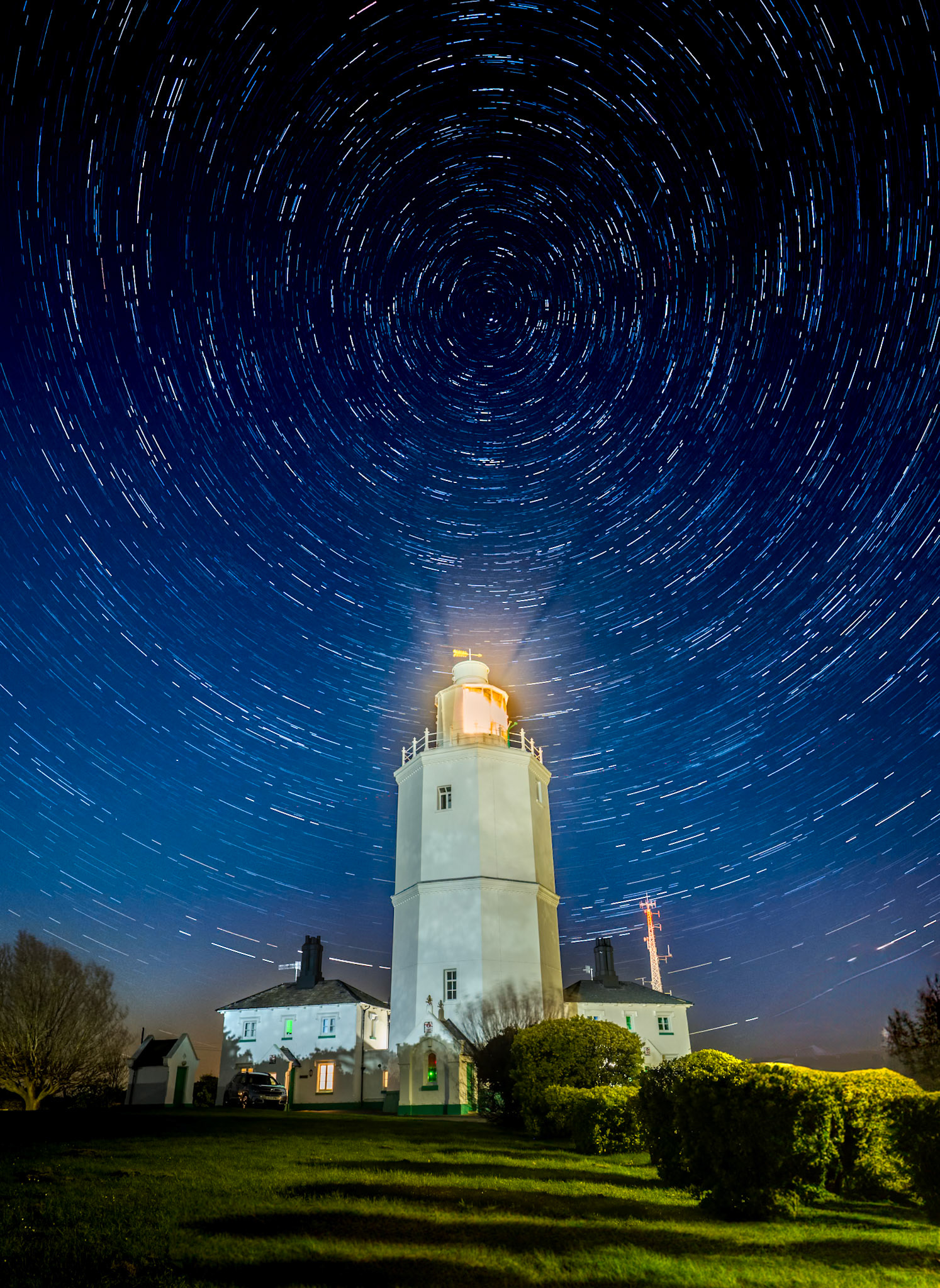 Startrails N. Foreland Lighthouse UK