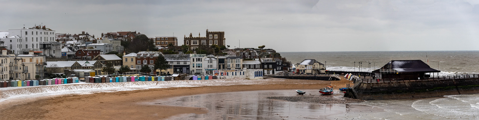 Viking Bay in Snow - Broadstairs UK