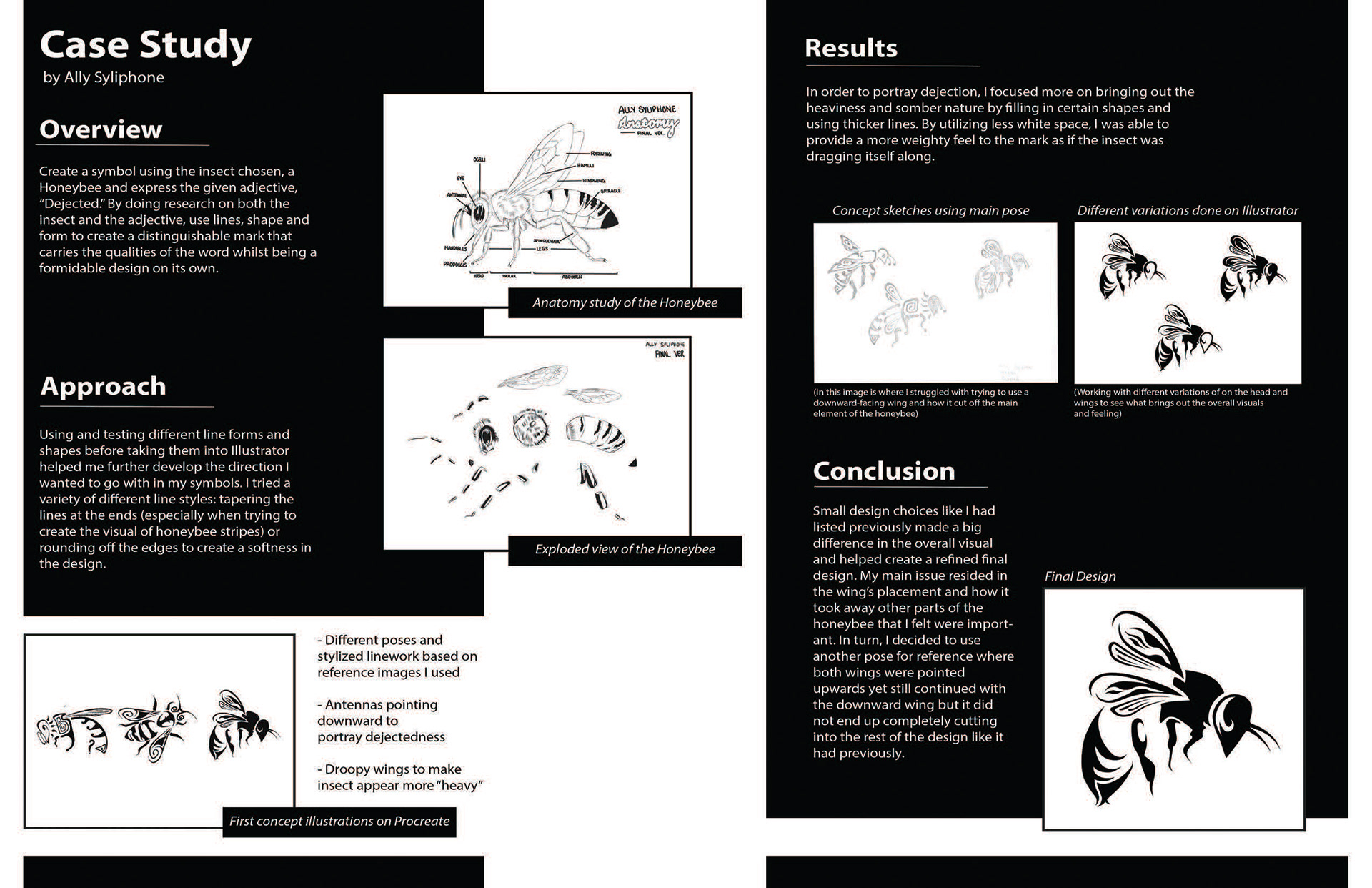 Case study for one of the insect logo designs from GPHD30
