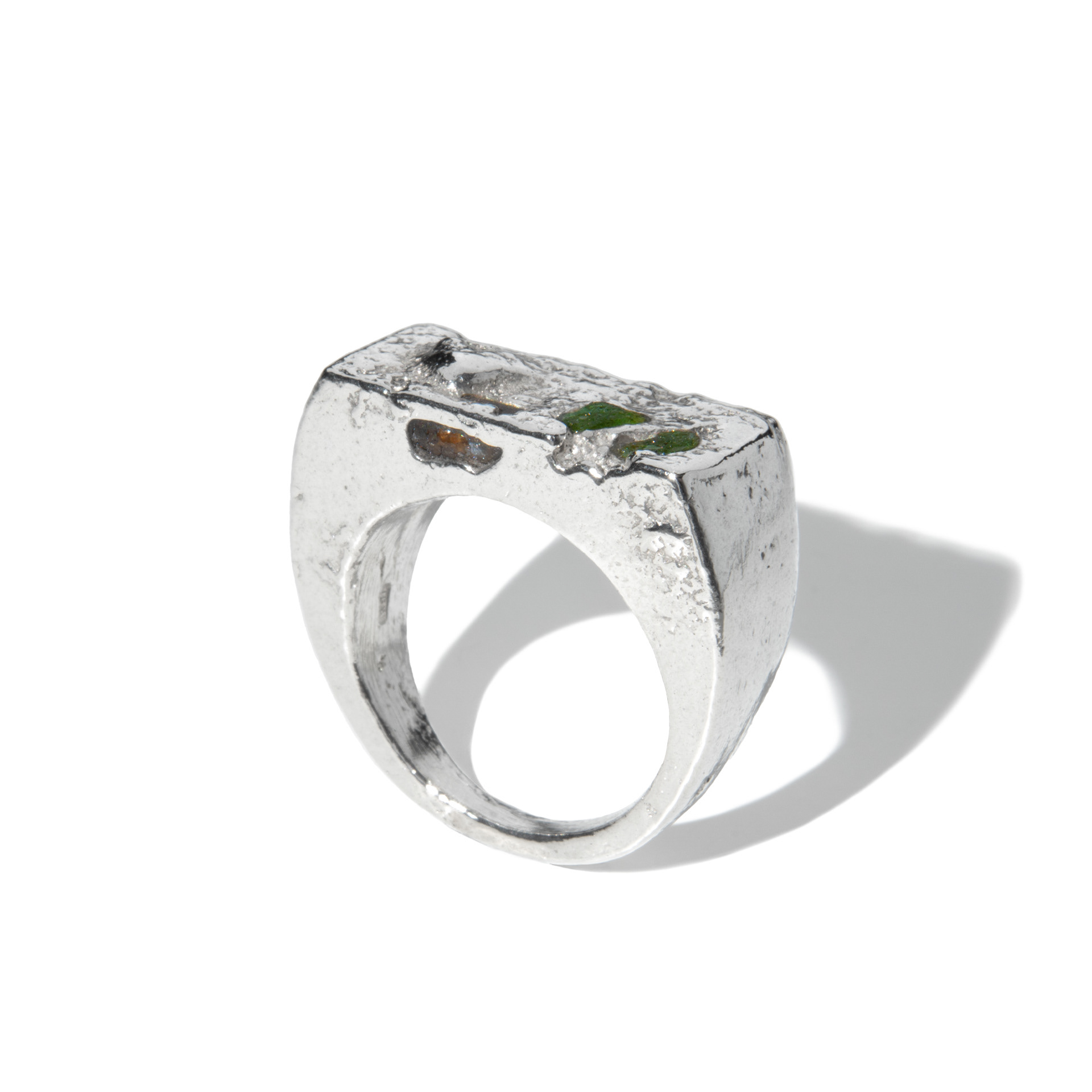 Earth cast signet ring 2.1