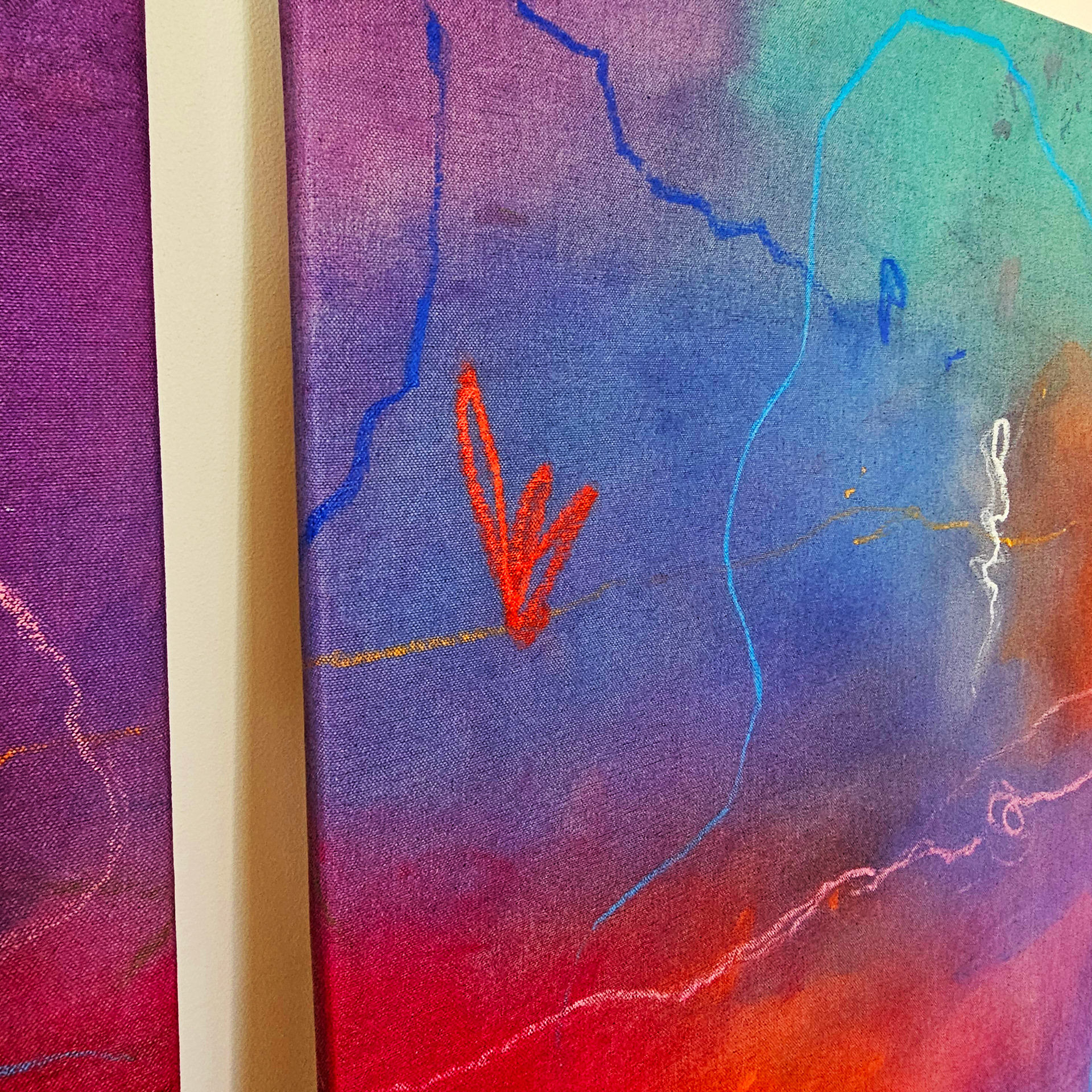 Head in the clouds triptych - detail