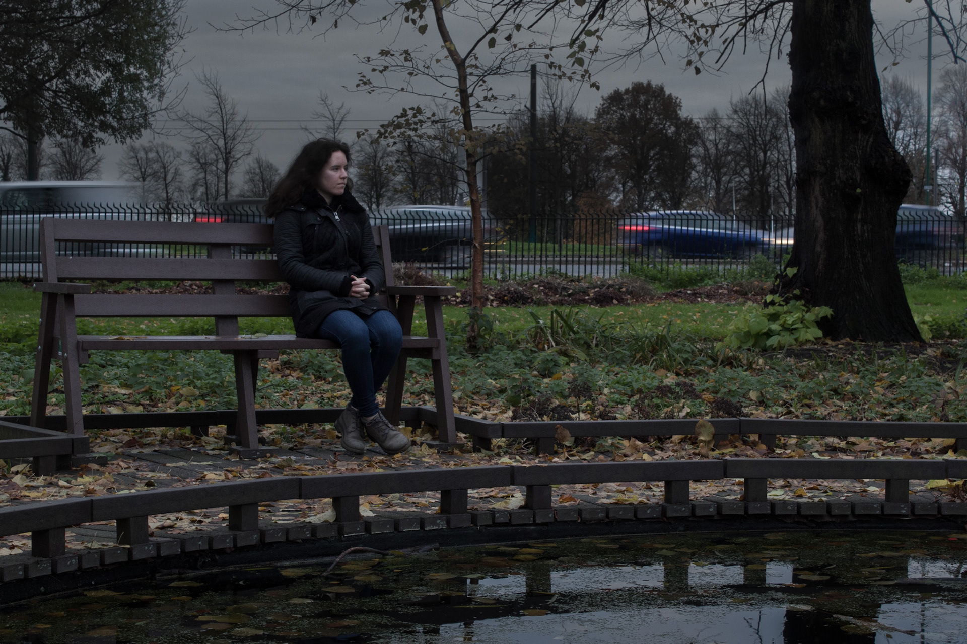 Time Stops - the image uses intentional movement to show the character's grief