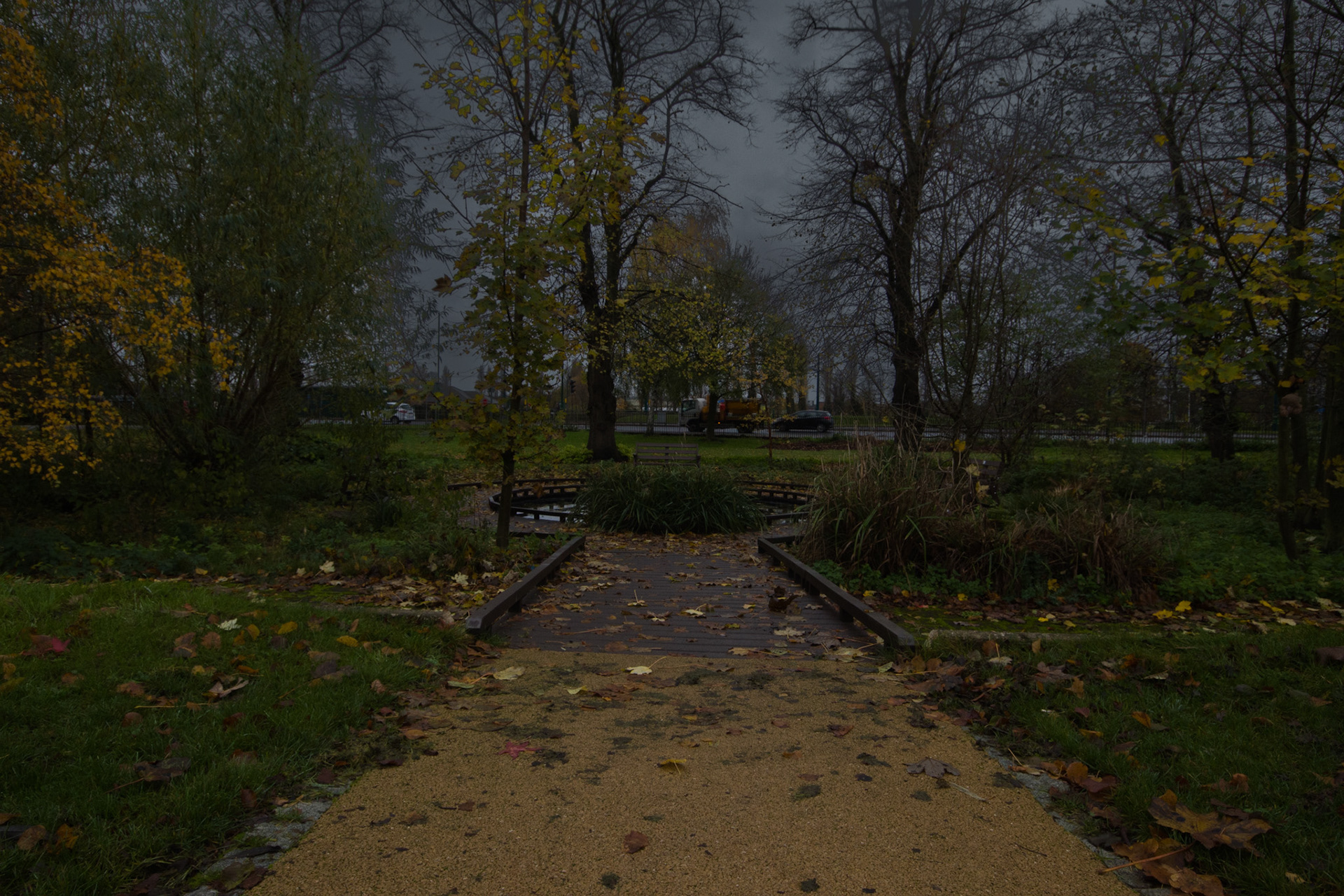 A Path Through Chaos - the image uses leading lines and a wide angle lens to show a path to a spot of calm.
