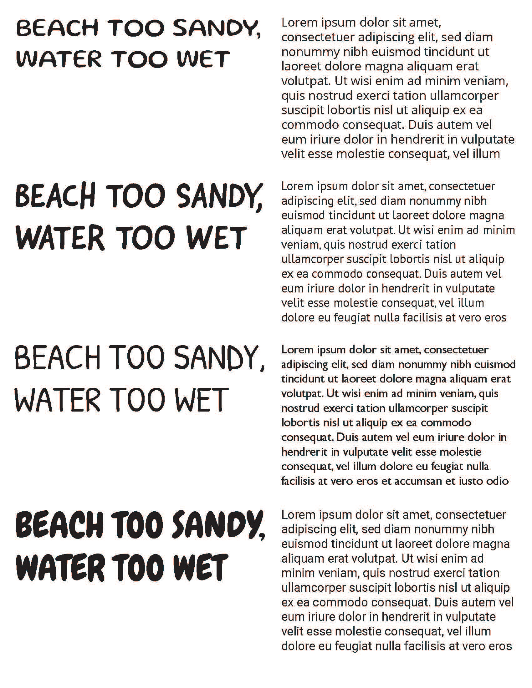 Font pairings