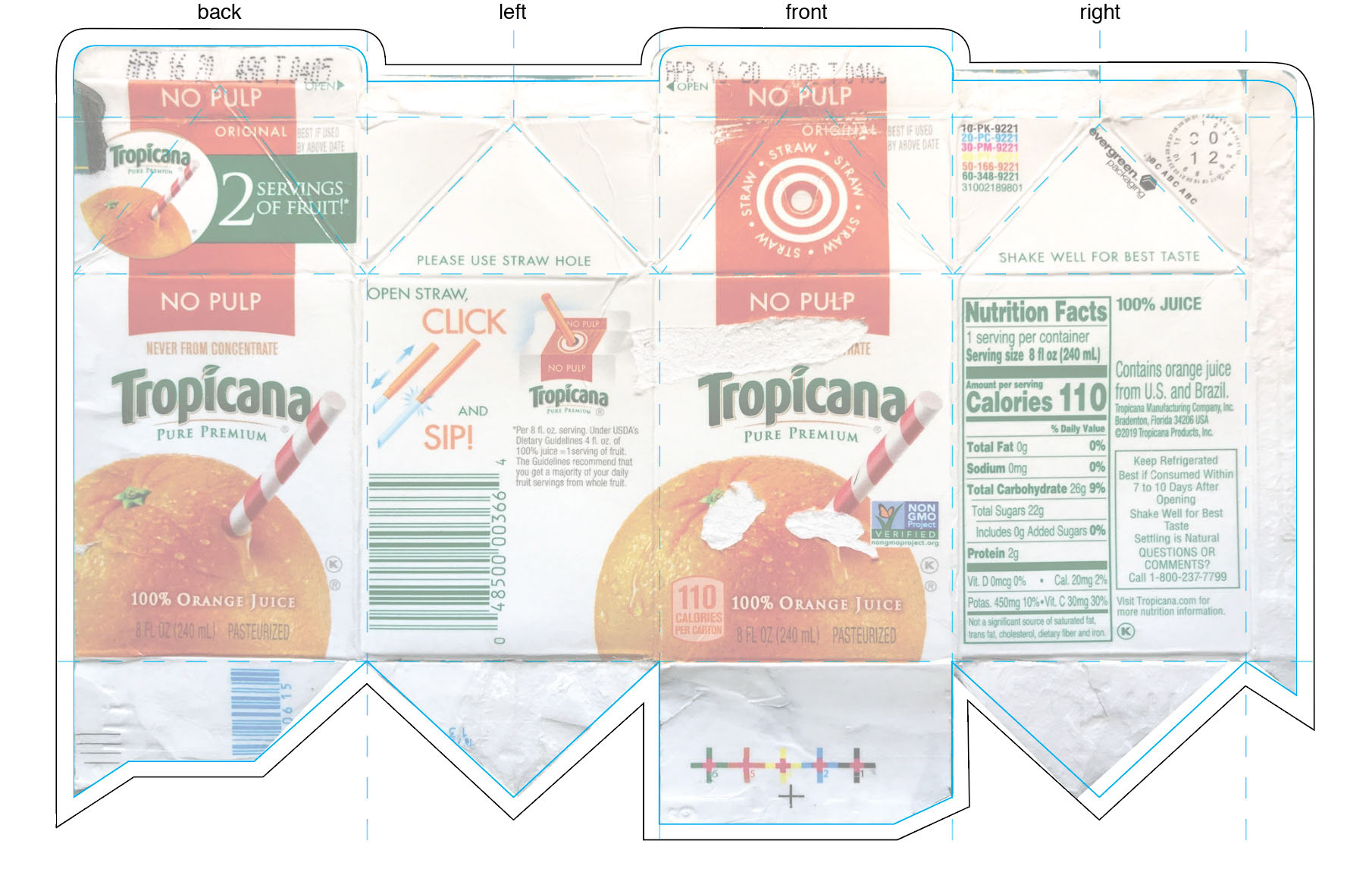 Packaging template - trim, bleed, and folds