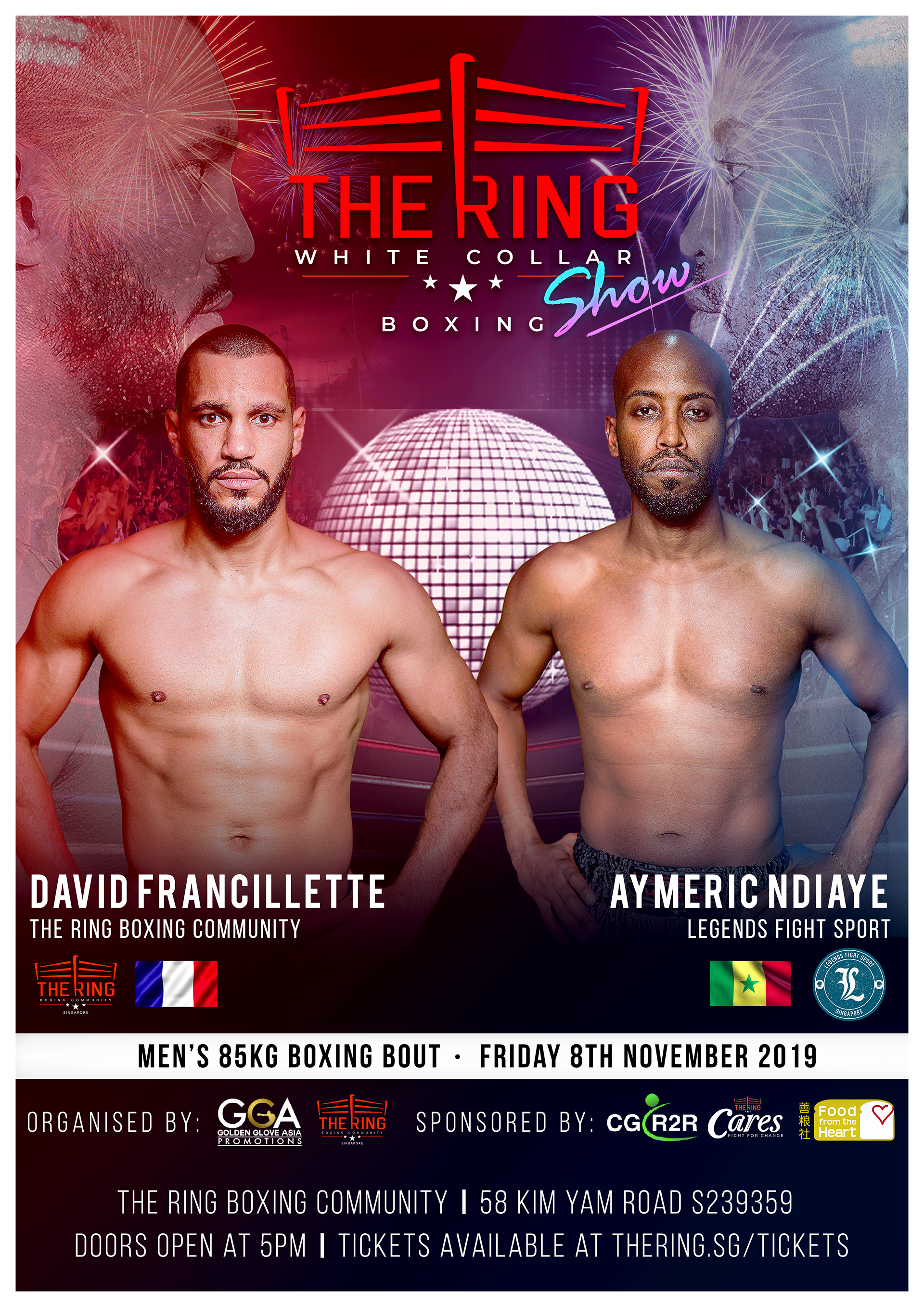 TR White Collar Boxing Show Fight Card