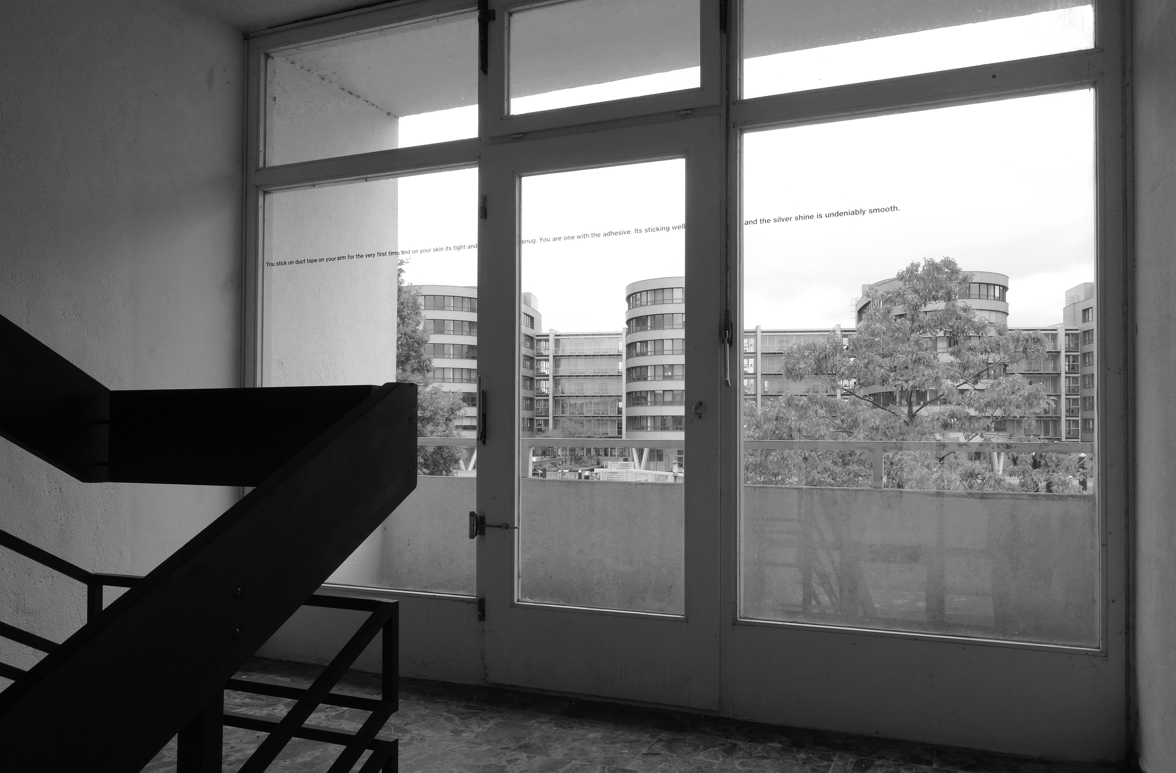 Vinyl lettres on window