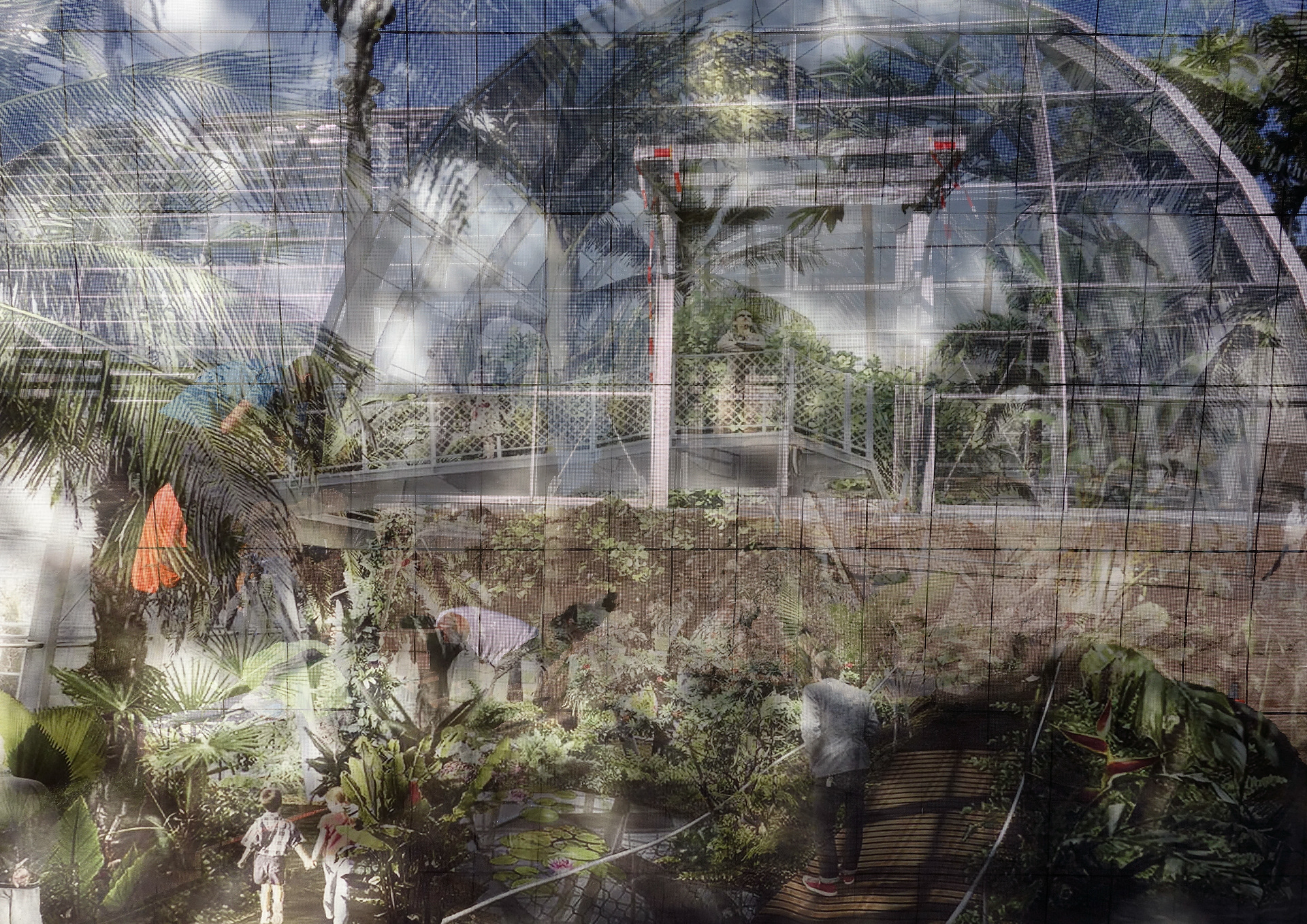 Workers (blue, orange, white), Inket Print on Hahnemühle Photo Rag, 59,4 x 42 cm