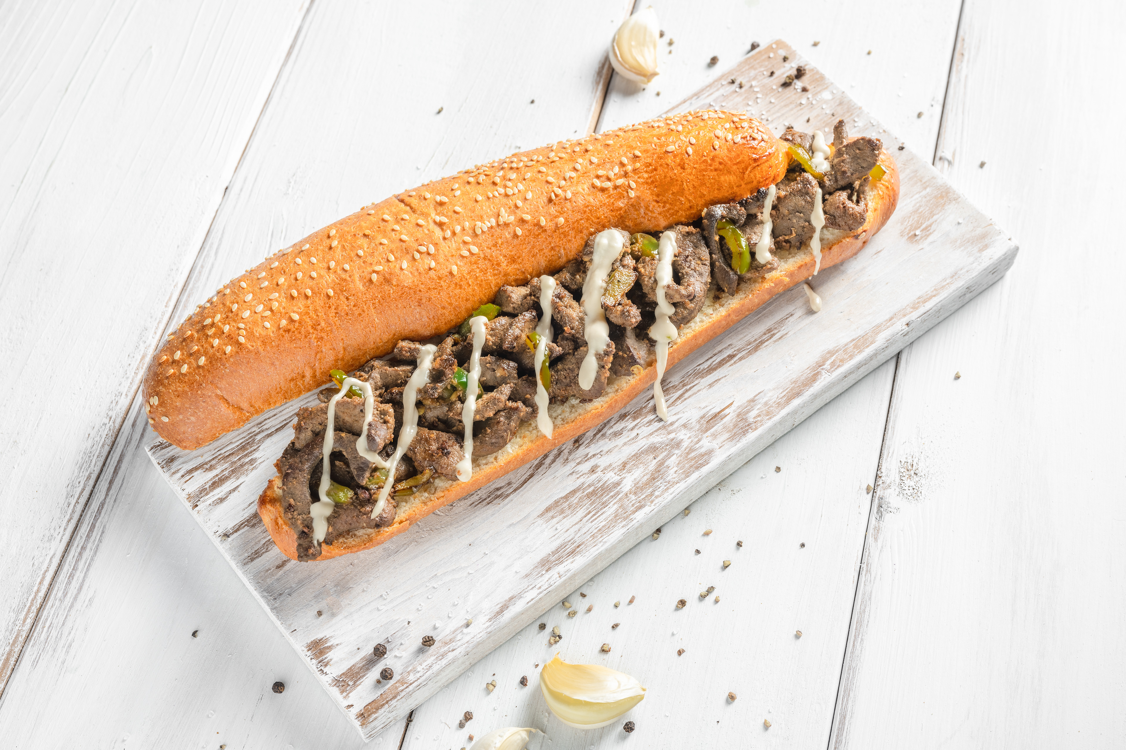 Steak Sub Food Photography