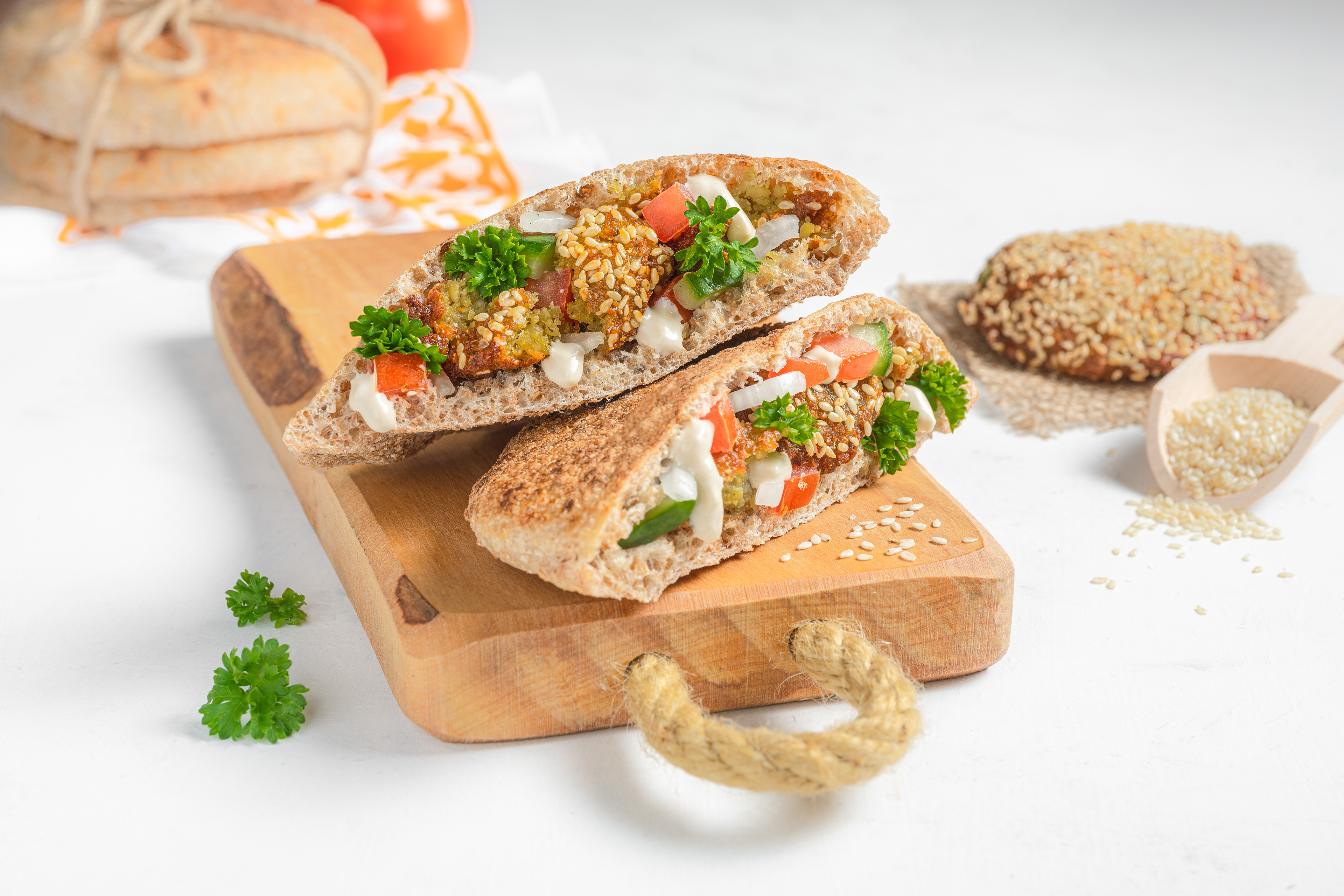 Pita & Tabbouleh Food Photography