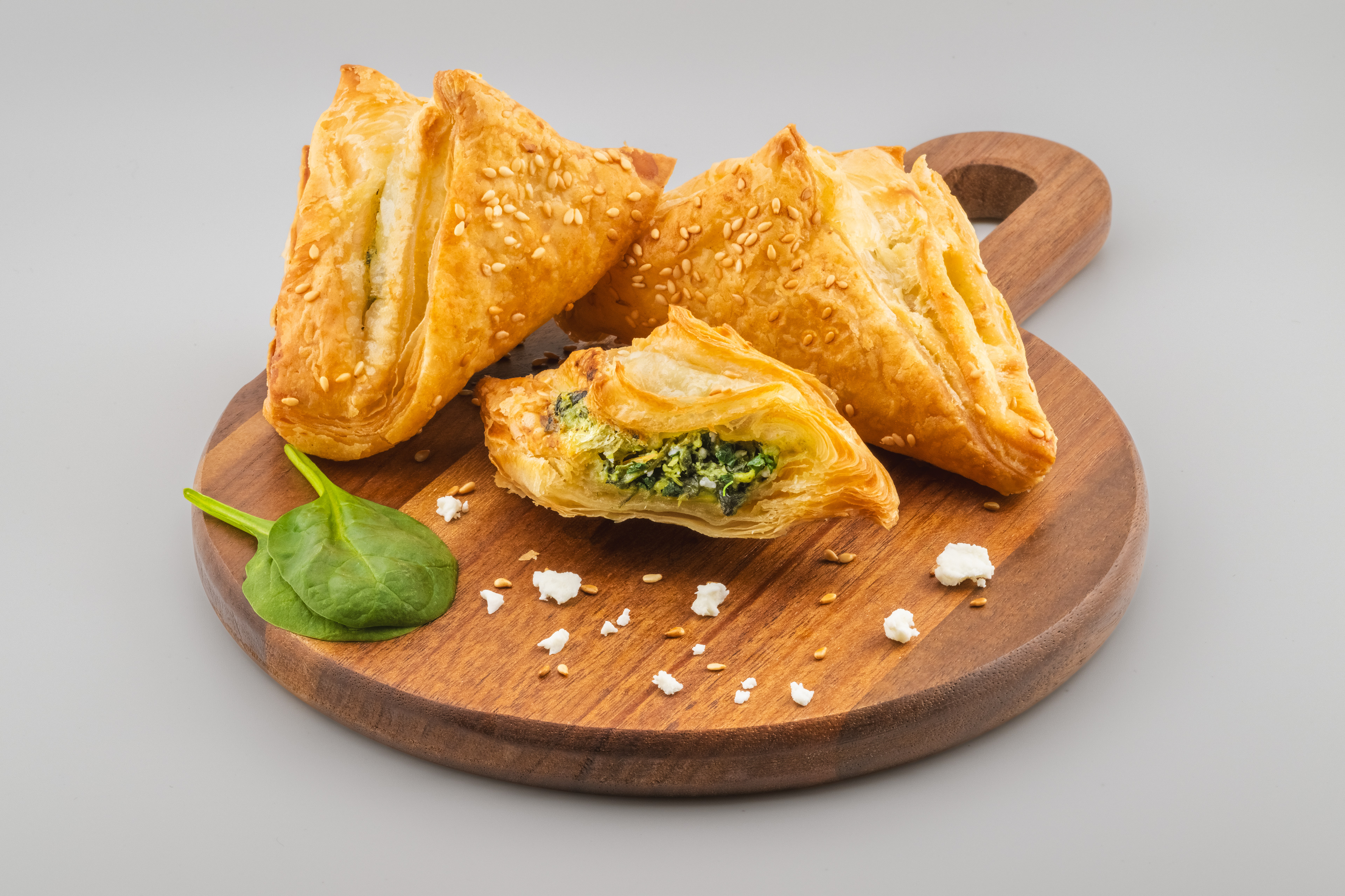 Spinach & Feta Puffs - Food Photography