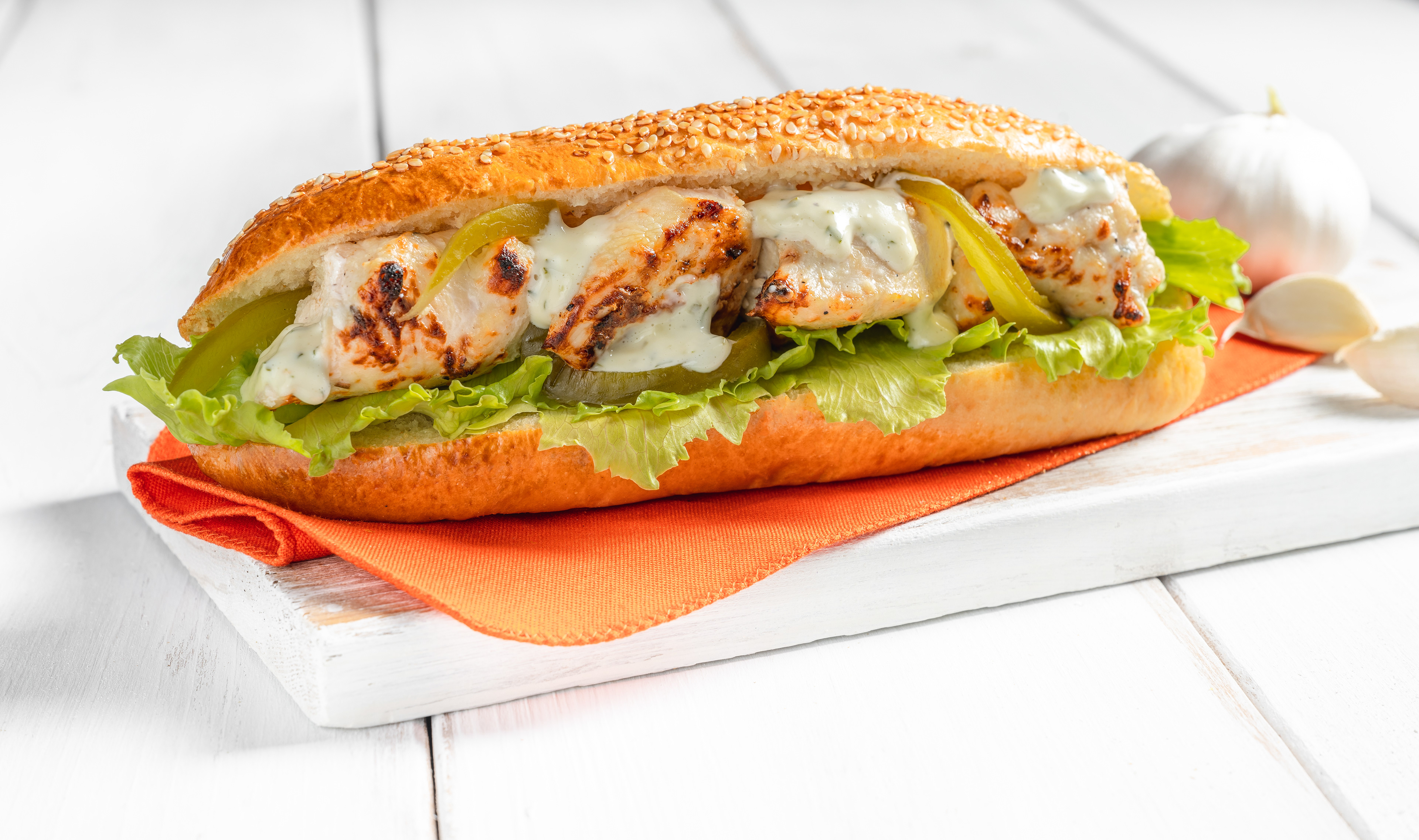 Chicken Souvlaki Food Photography