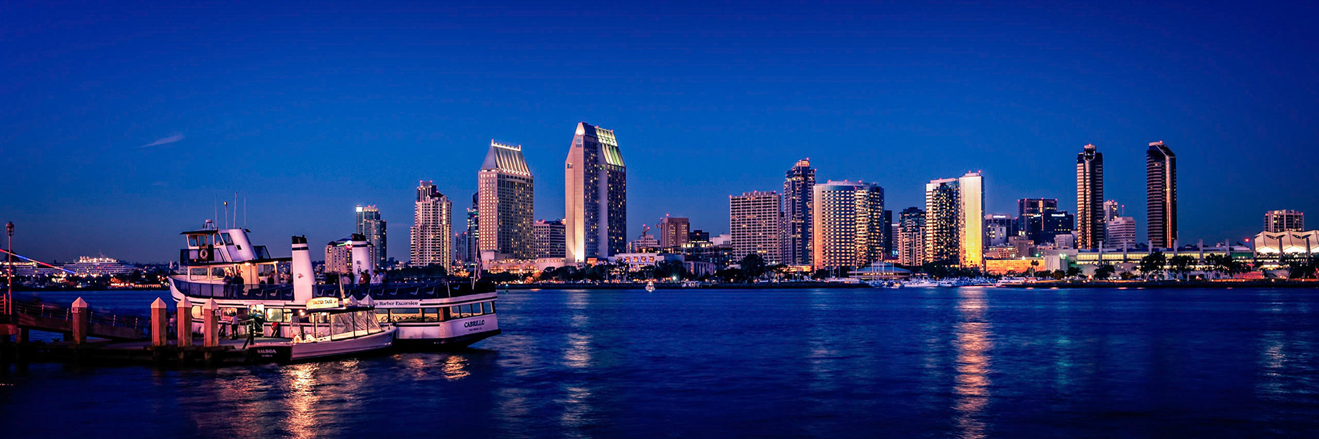 San Diego from Coronado with Ferry Panorama