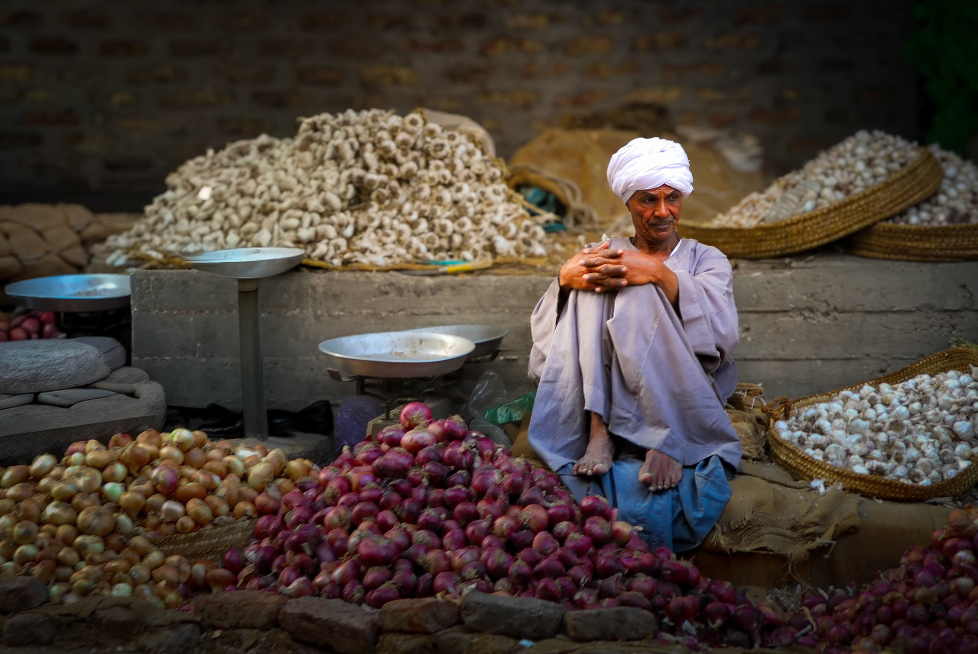 Man at market