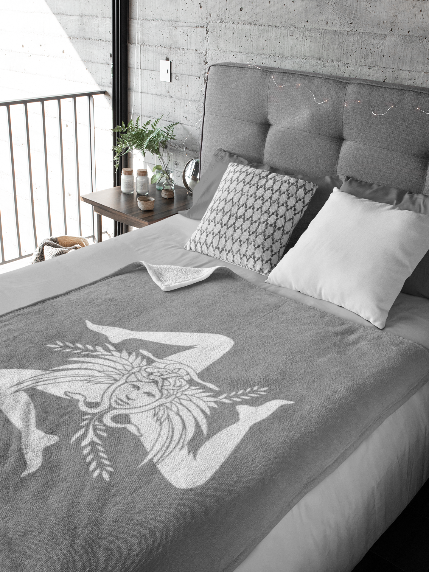 Flat Trinacria Throw Blanket
