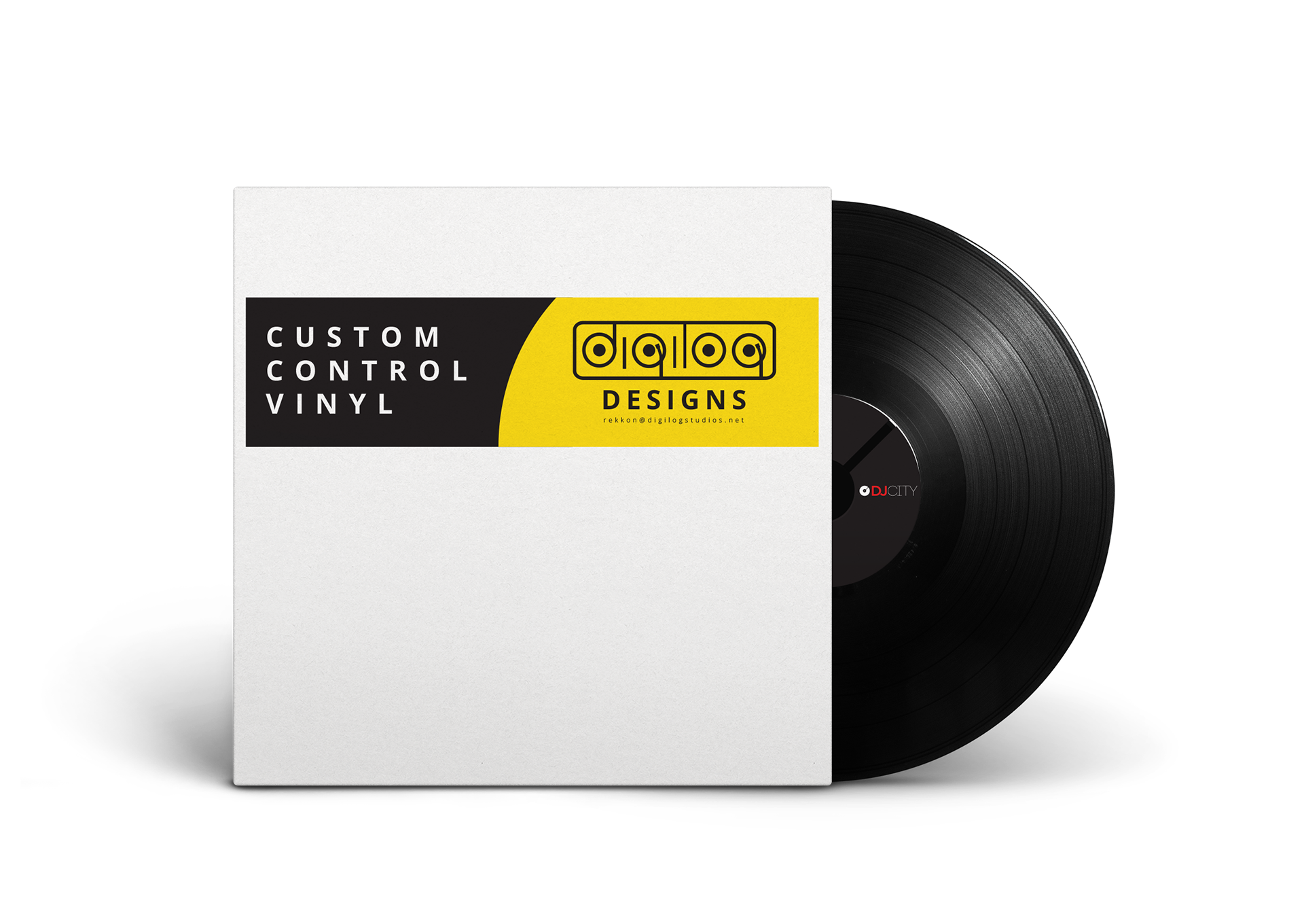 Custom DJ Vinyl record sleeve sent with each set of controllers