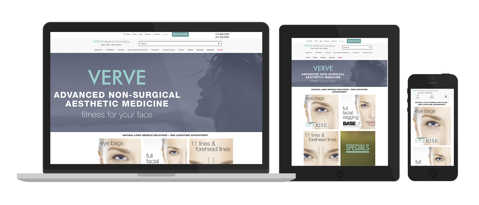 Verve Laser website manager - in process of developing new site design