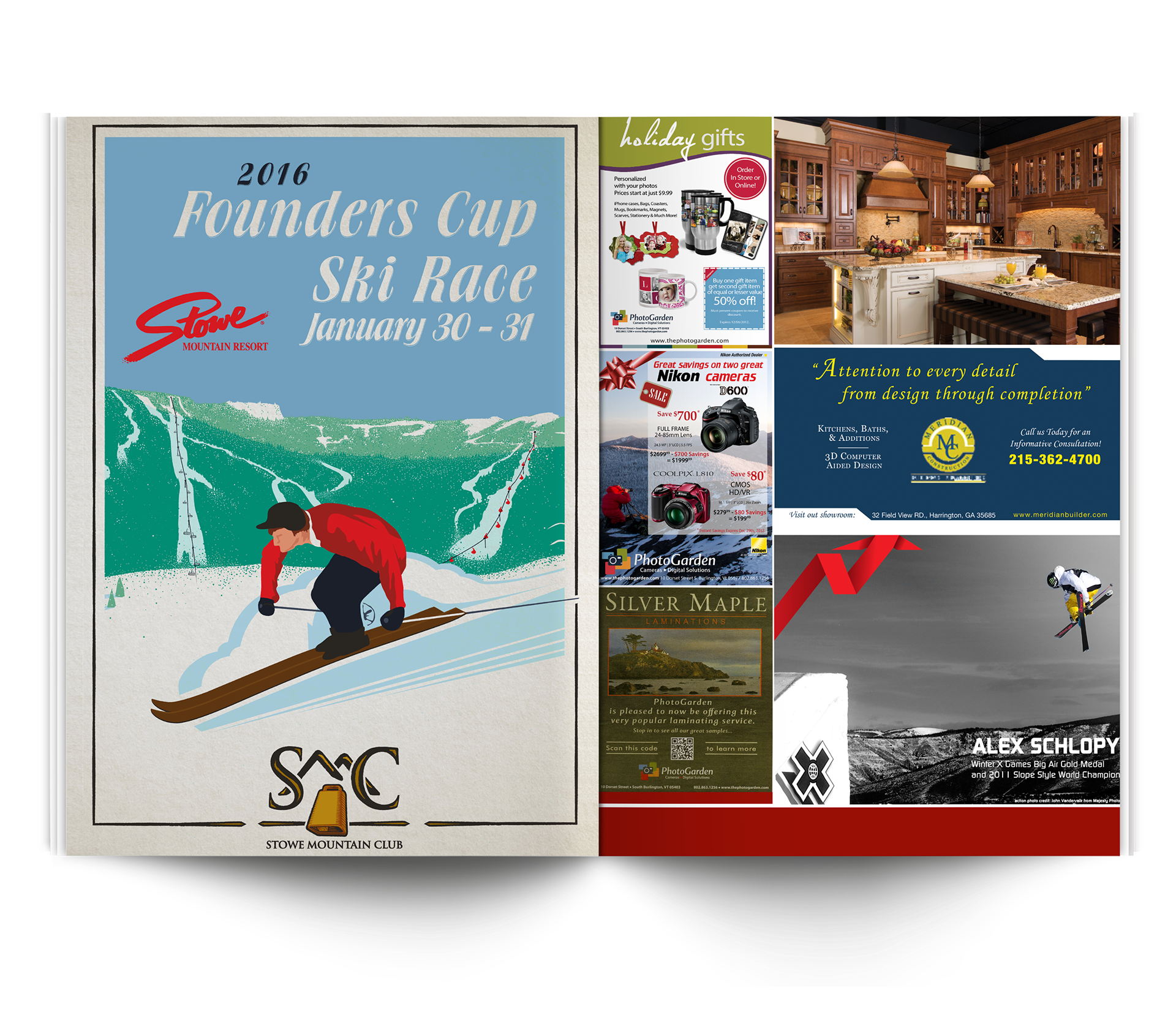 Variety of commercial cmyk print ads