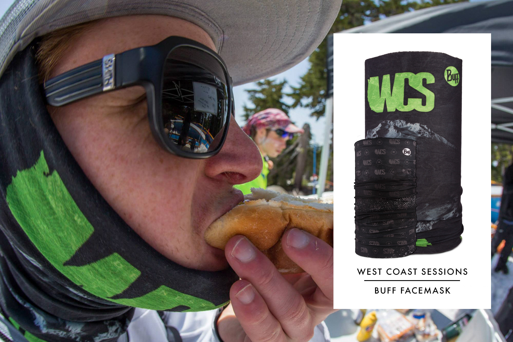 West Coast Sessions Buff Facemask design