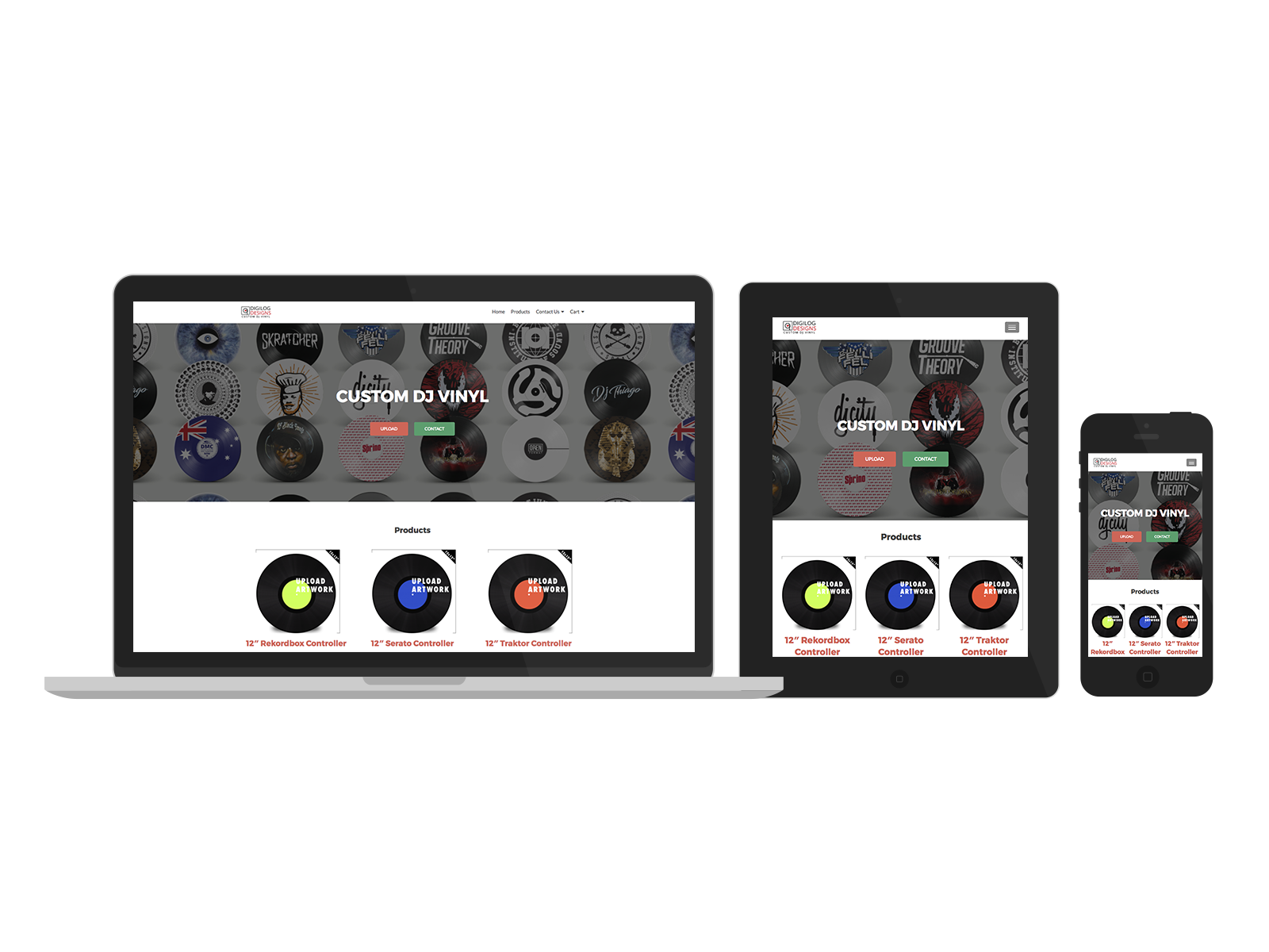 Custom Dj Vinyl website design