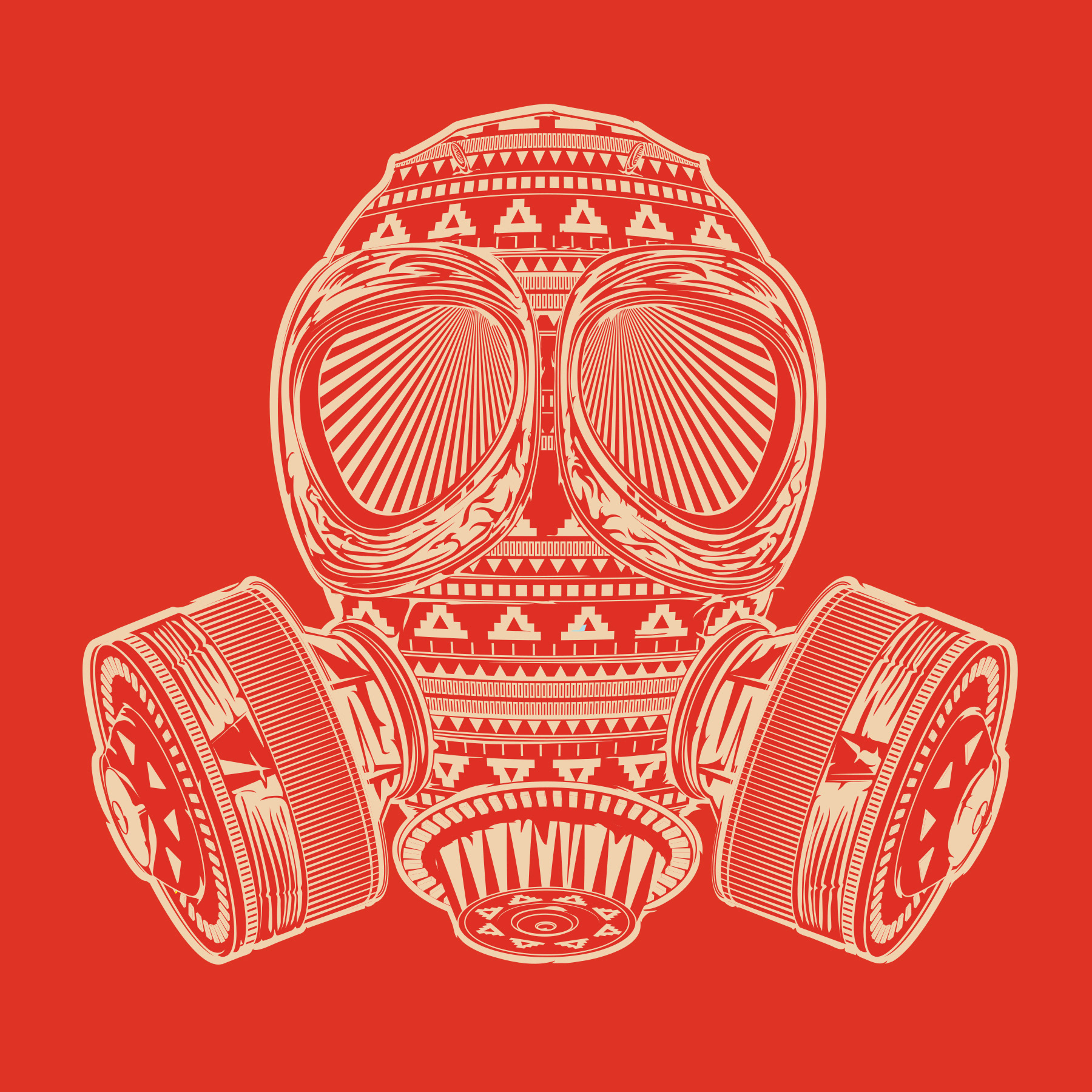 Gas Mask // modern mask illustration by Christopher Lisle, Series 1 0f 4