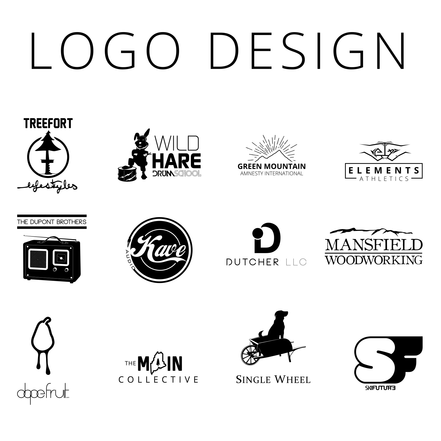 A variety of original logo designs