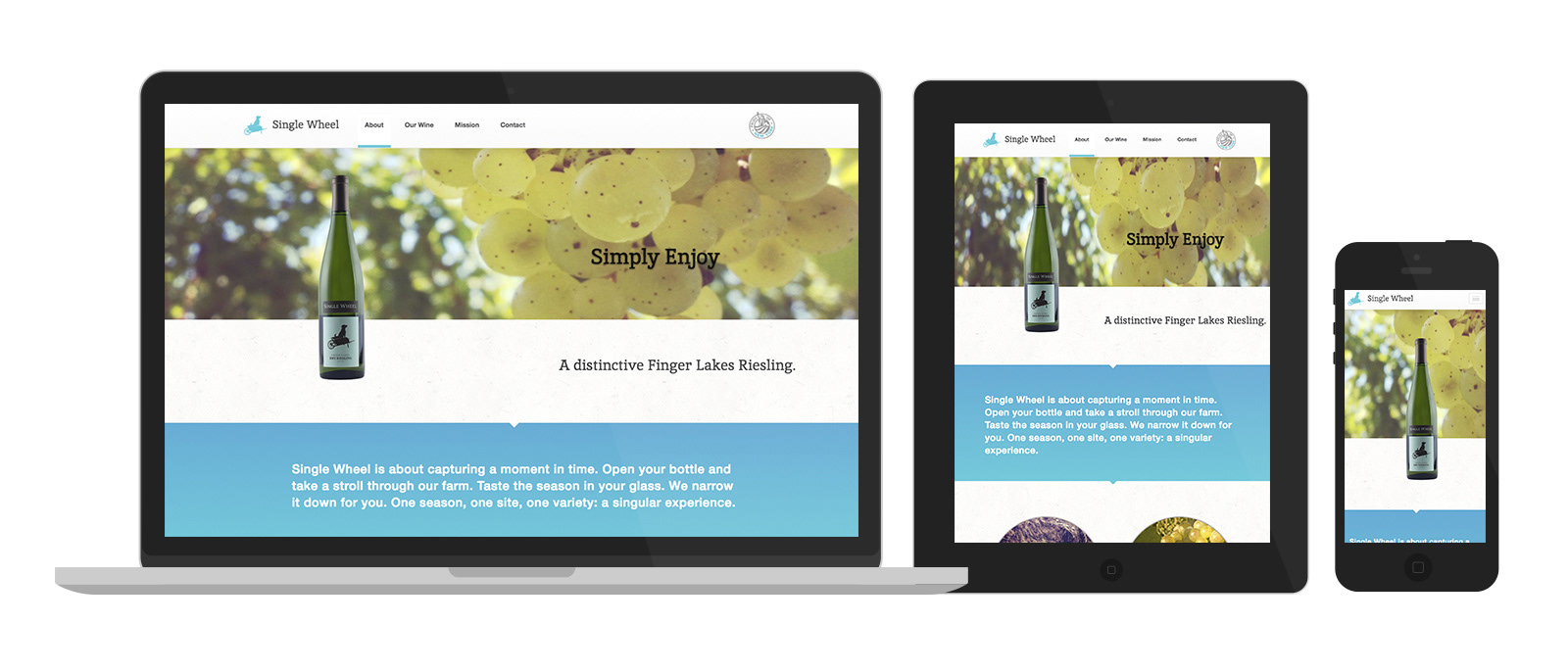 Logo elements implemented on website