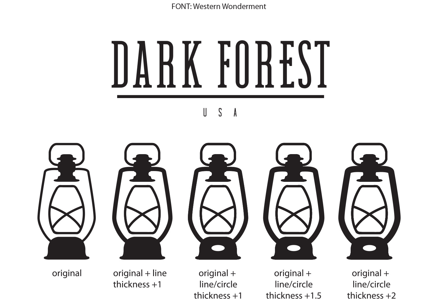 Dark Forest Logo for leather business @darkforestusa