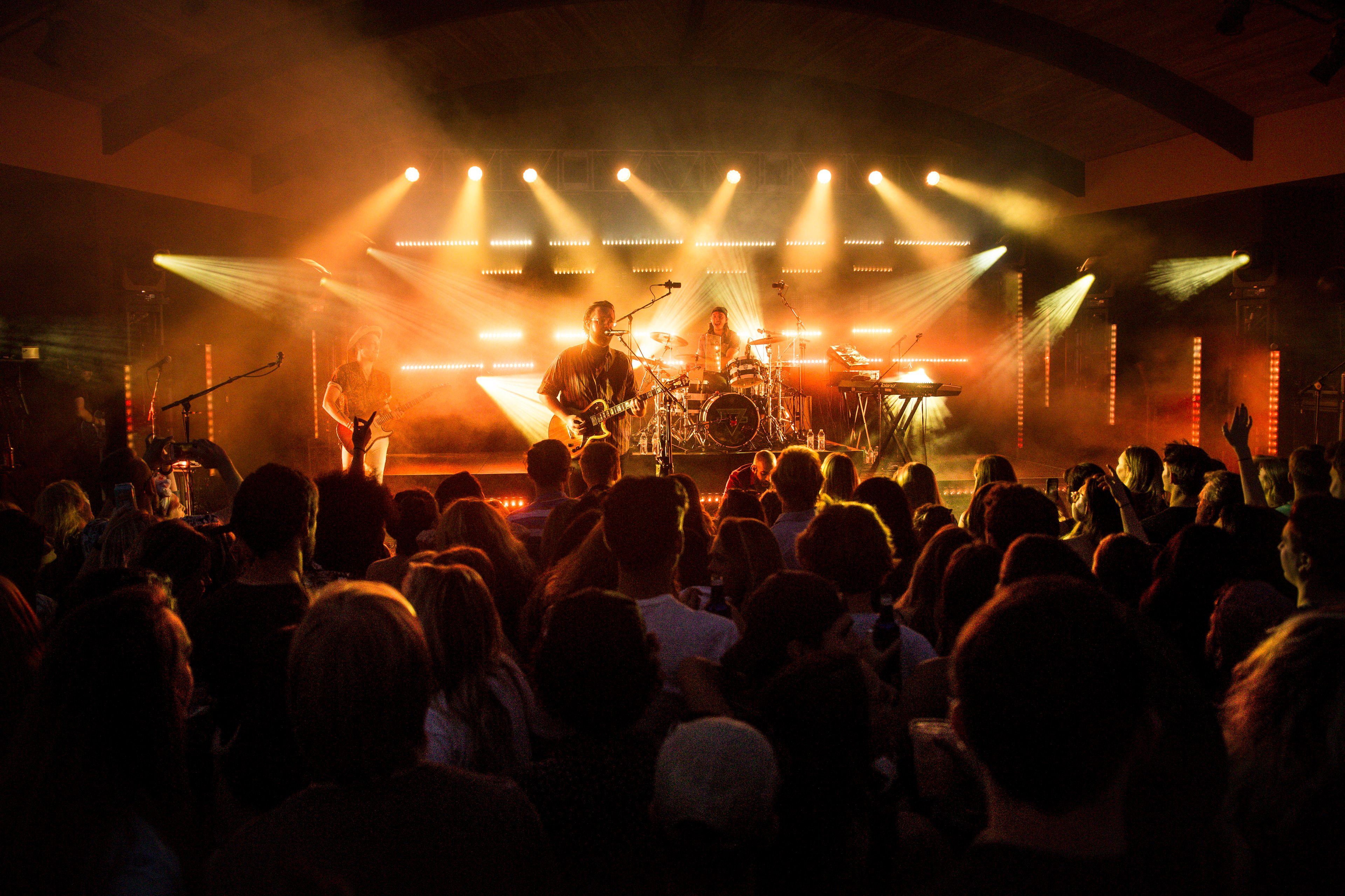 Rainbow Kitten Surprise performs at Greenfield Lake Amphitheater on Monday April 22, 2019 in Wilmington, N.C. 