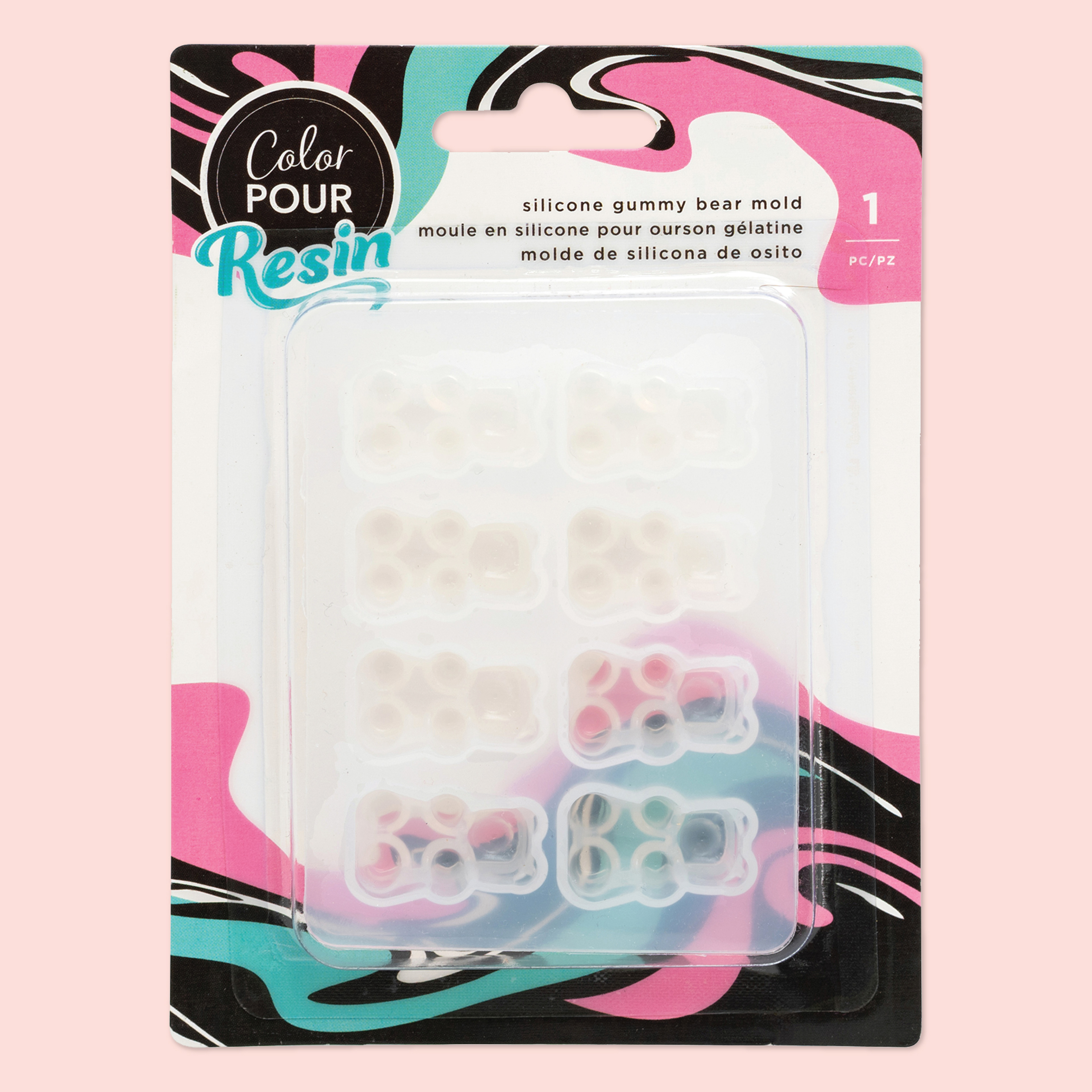 Color Pour Resin Gummy Bear Silicone Mold