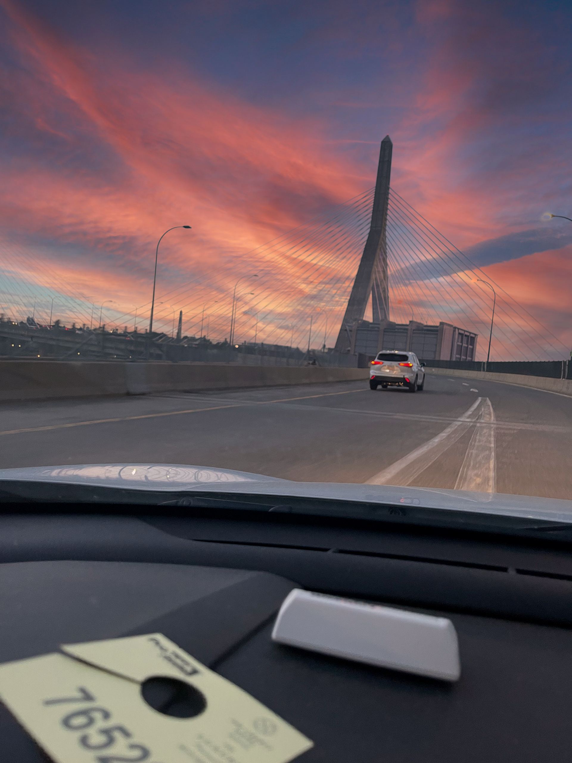 Driving off into a sunset