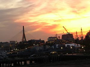 Sunset over Boston