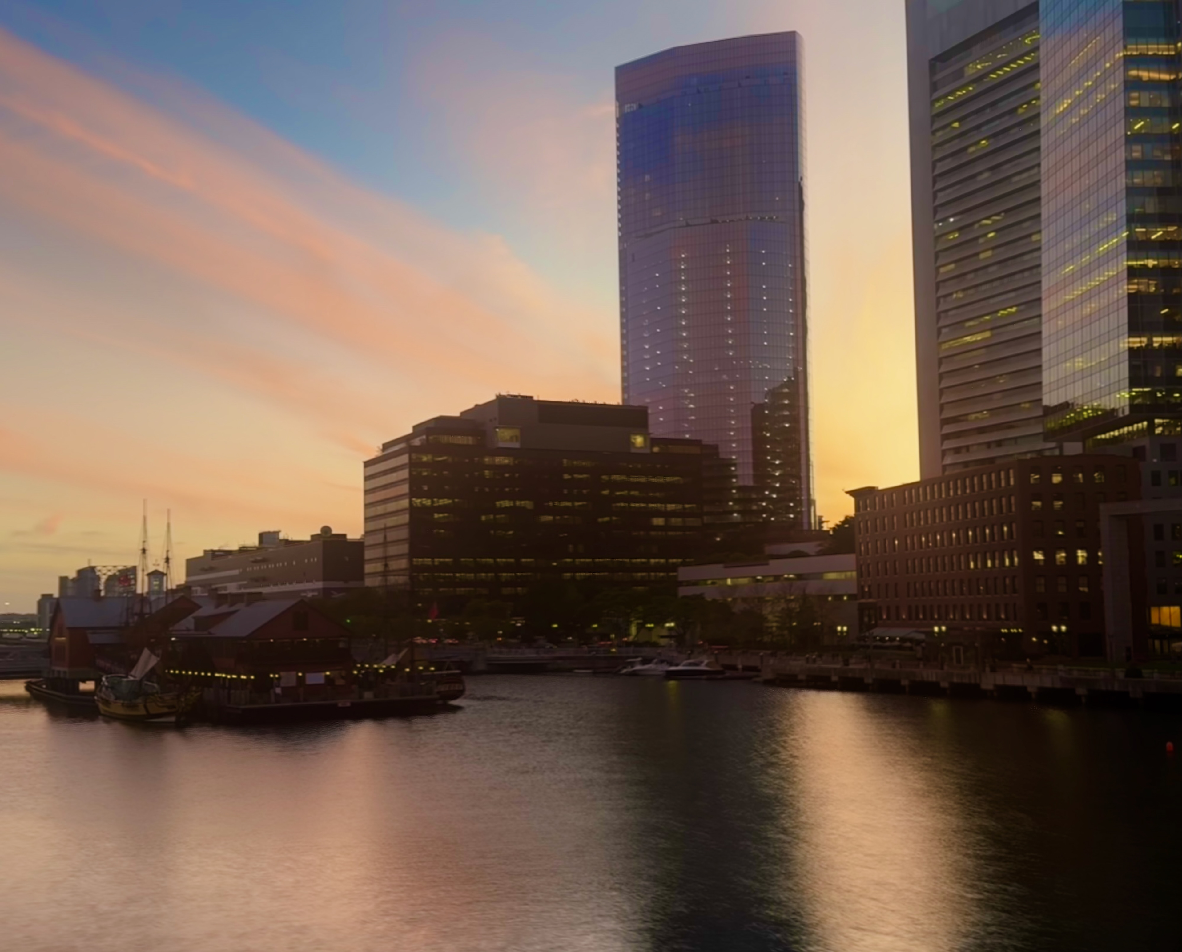 Sunset on the harbor