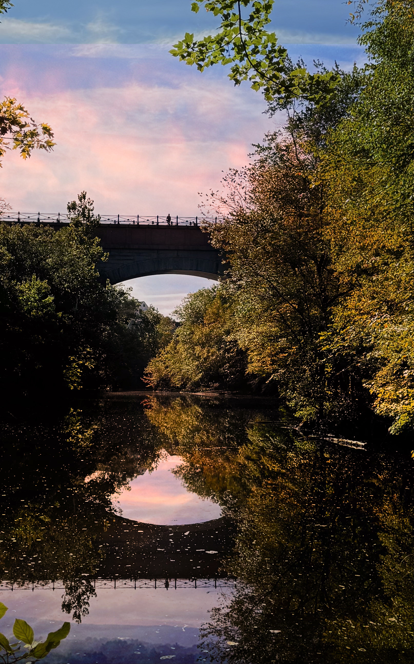Newton Upper Falls Sunset