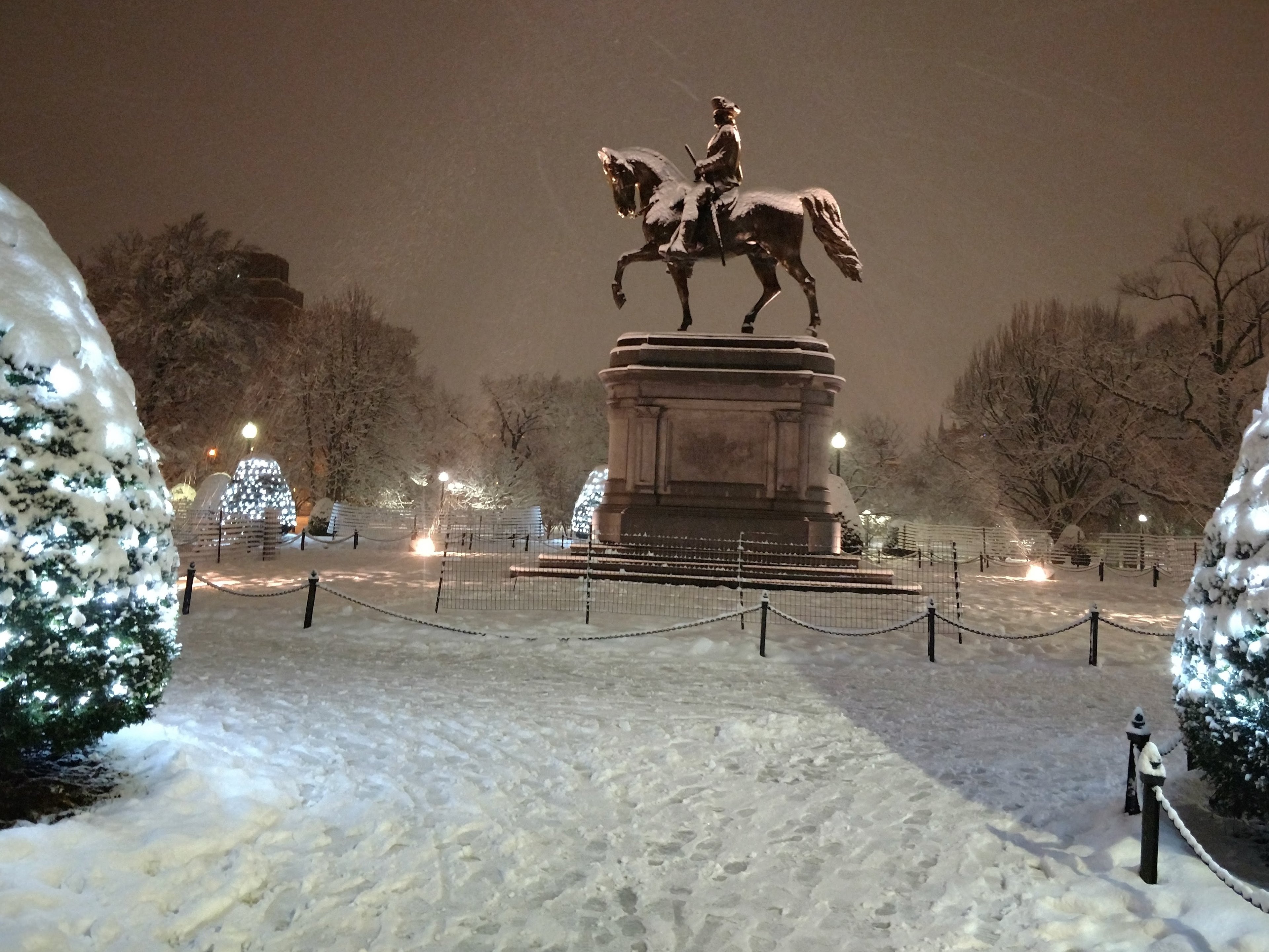 George Washington Watching the Snow