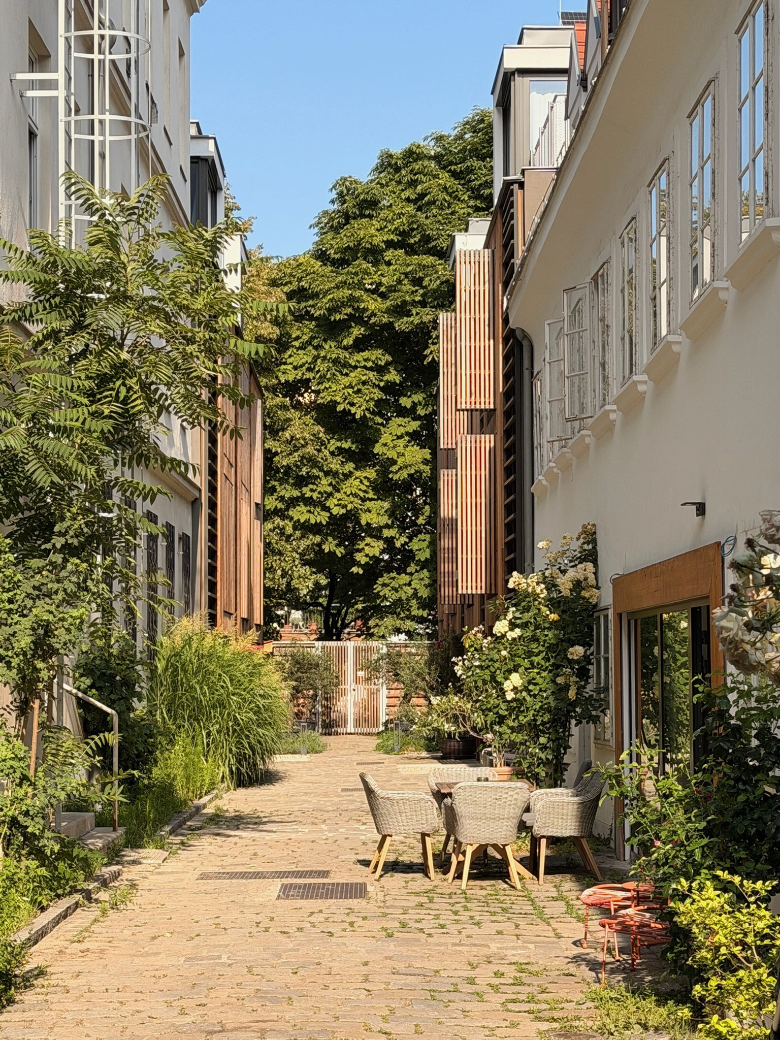 The courtyard of our Airbnb during our stay