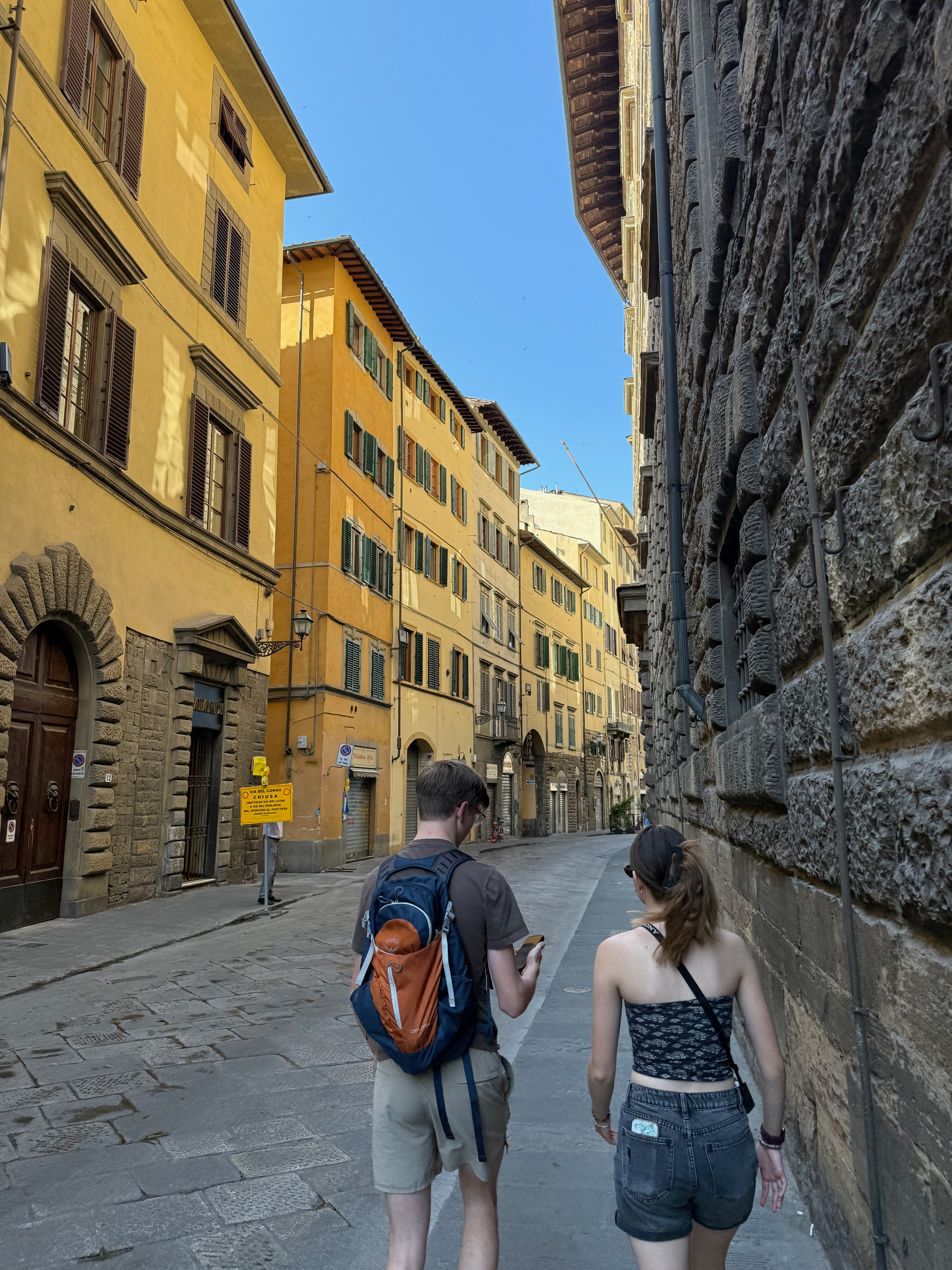 Walking to the Uffizi
