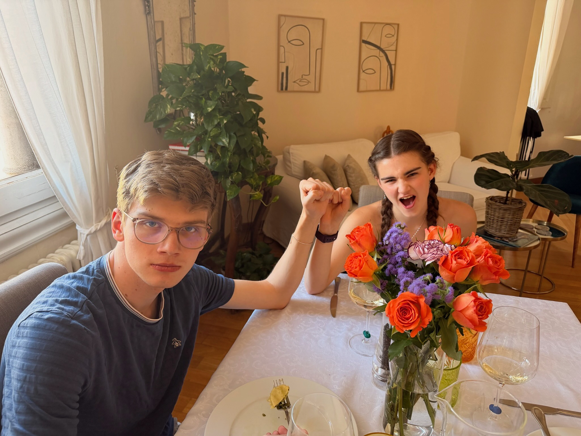They claimed victory in the cooking battle against their parents