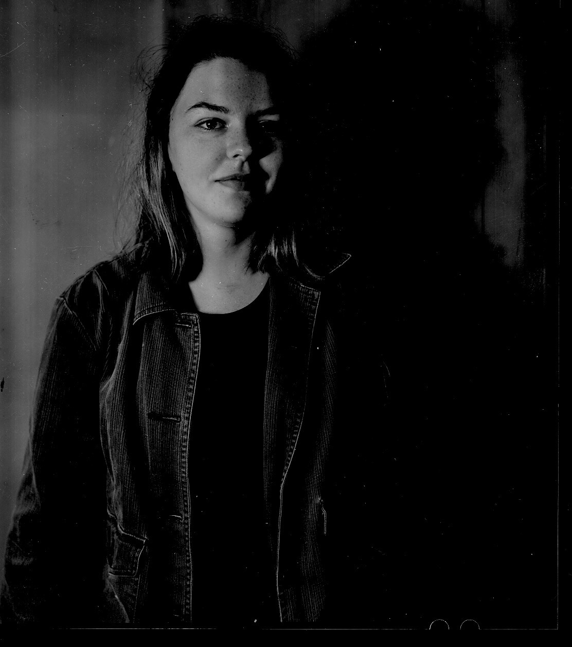 Austin Abistado, Untitled, 2016. 4x5 black and white film negative.