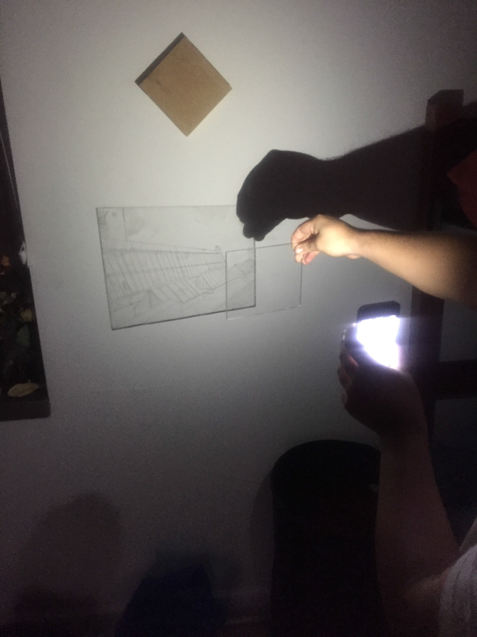 Engraving on plexiglass, 2018