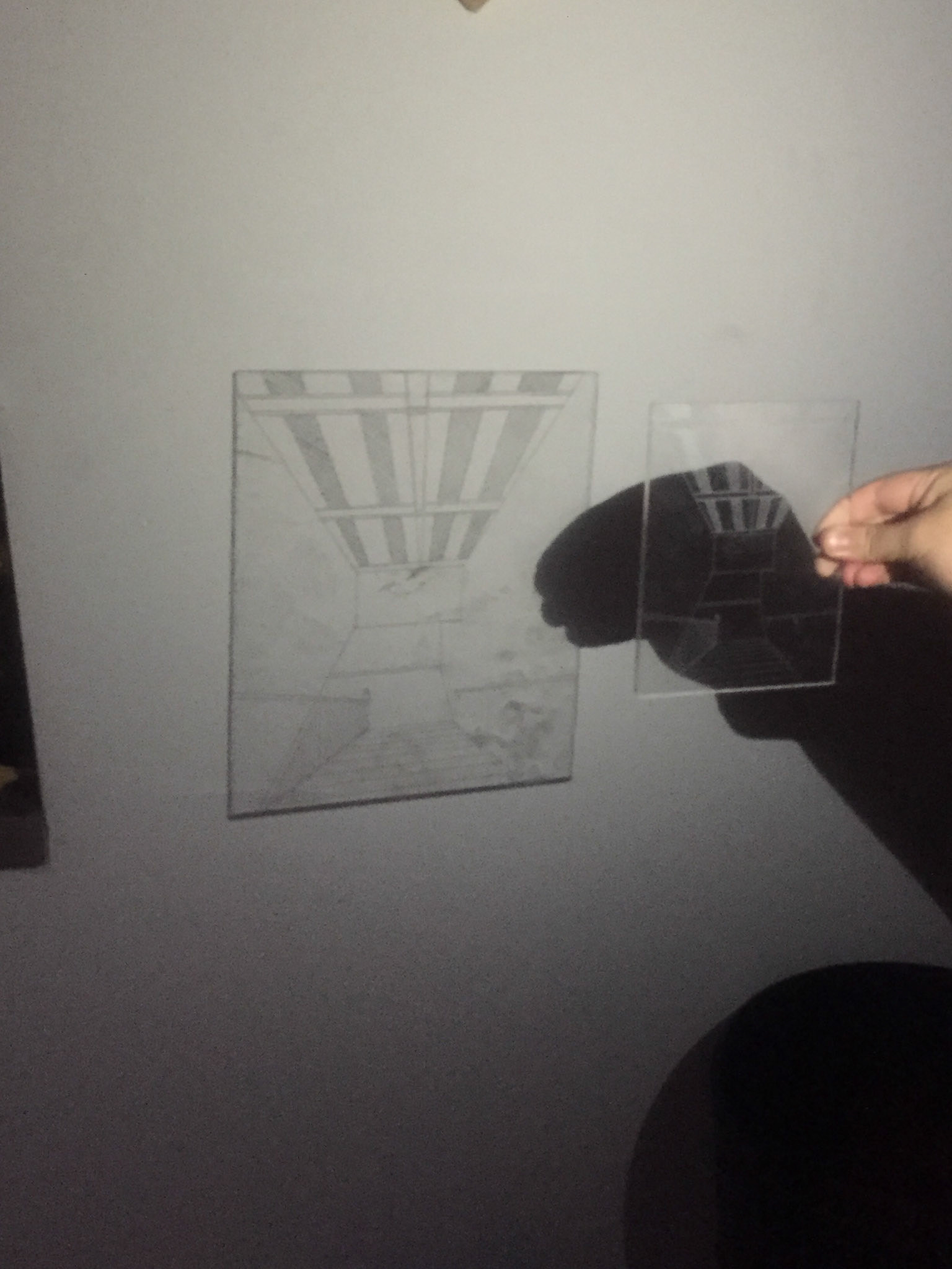 Engraving on plexiglass, 2018