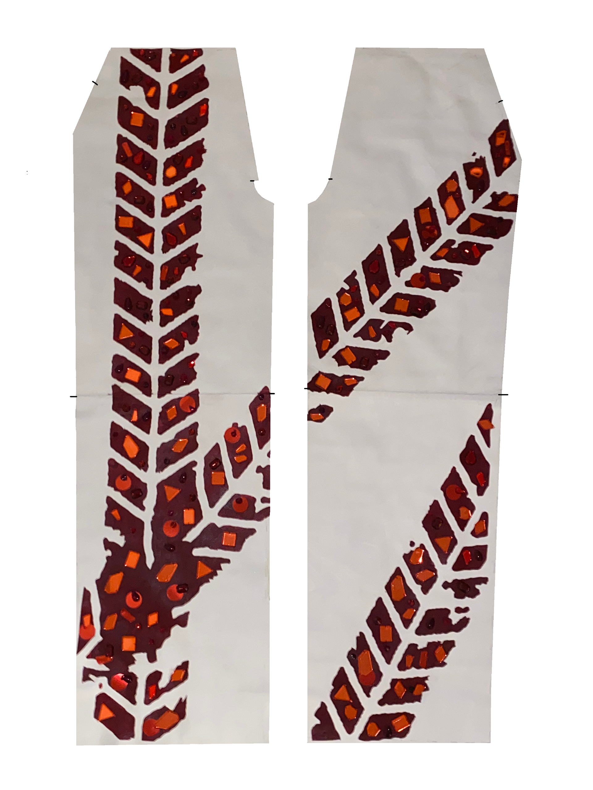 Mud Blood embr. leather sequins