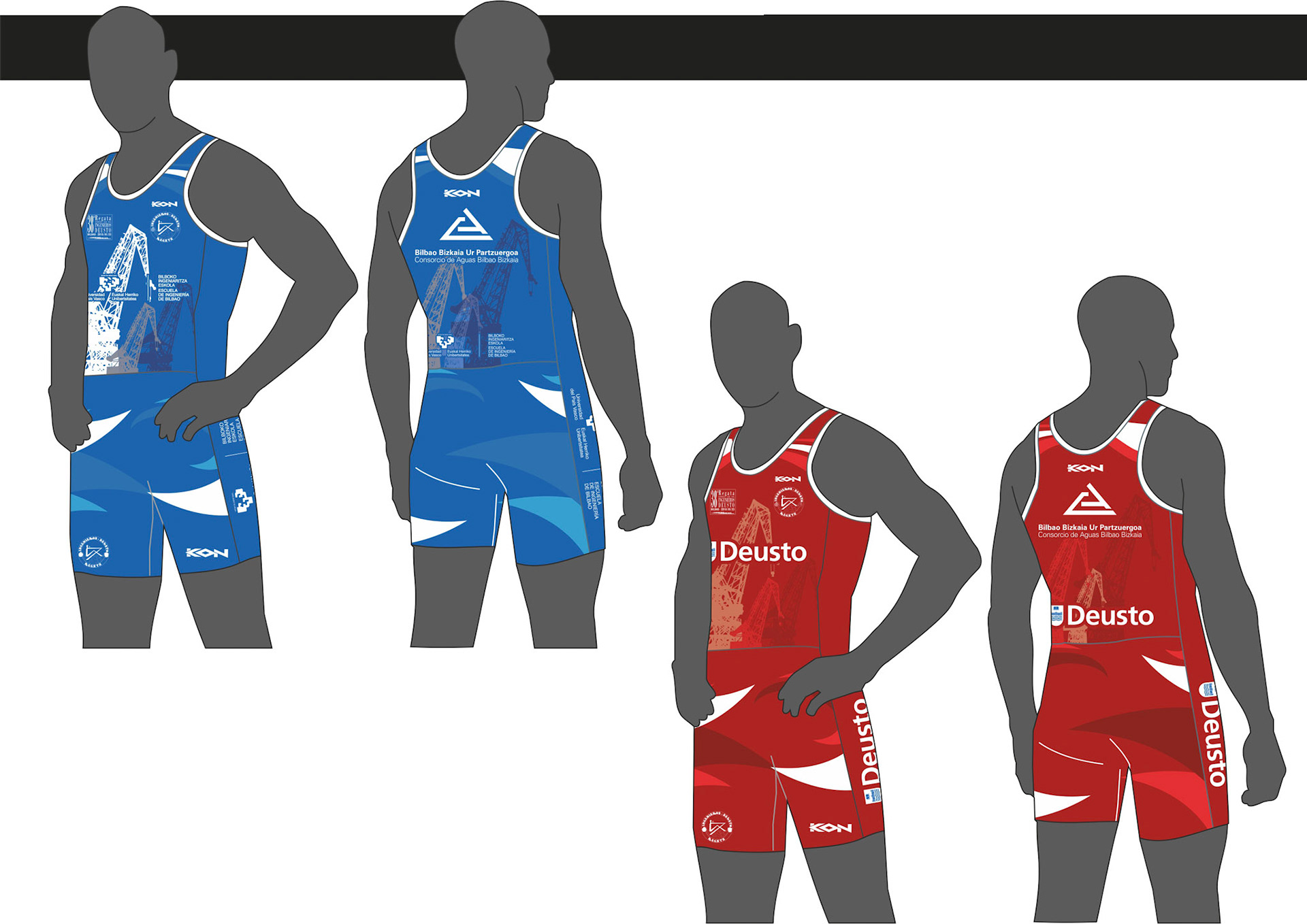 Regata Deusto-UPV: maillots para competición
