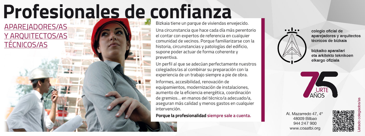Colegio de Aparejadores y Arquitectos de Bizkaia - Campaña de  prensa