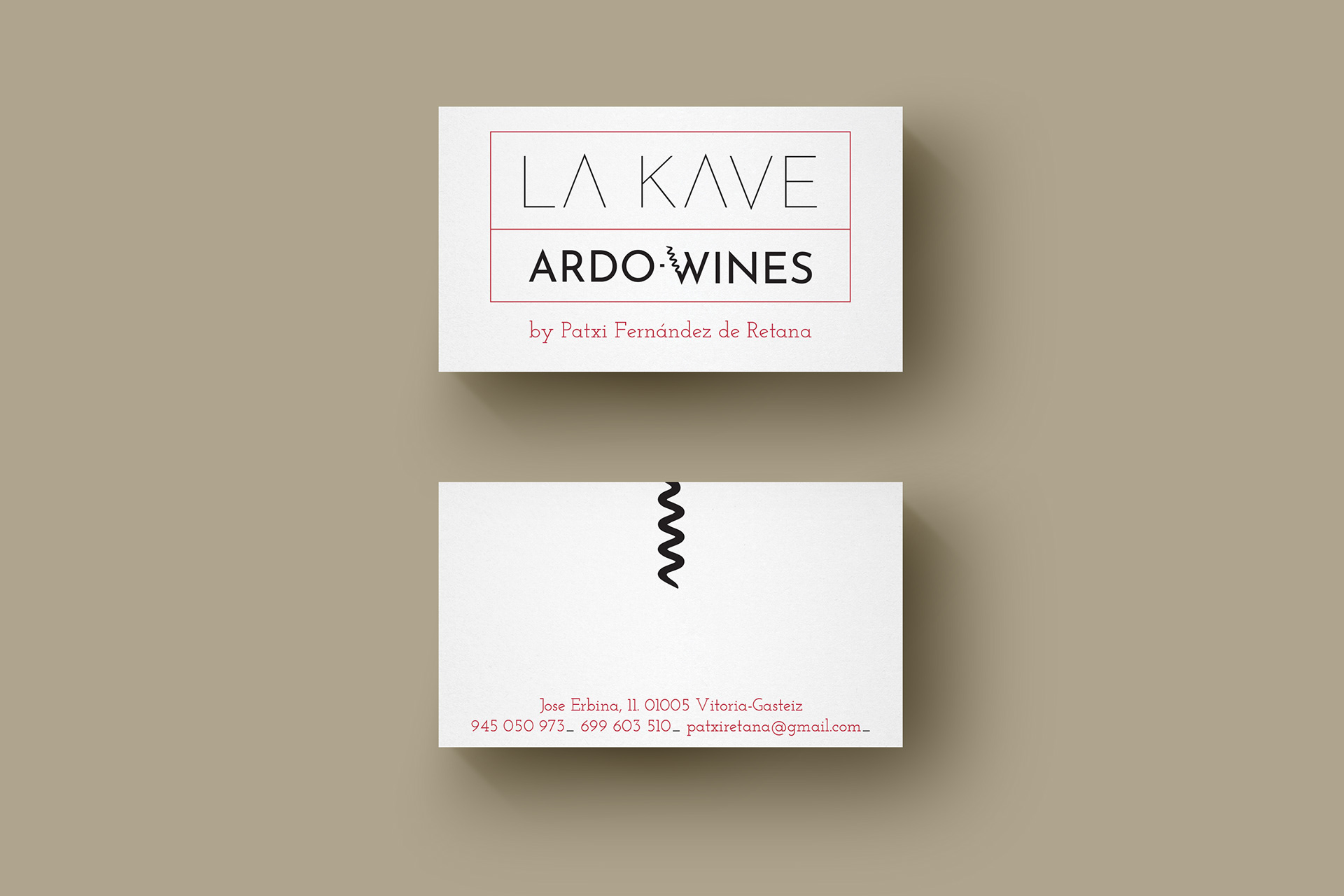 La Kave Ardo-Wines by Patxi Fdez. de Retana tarjetas