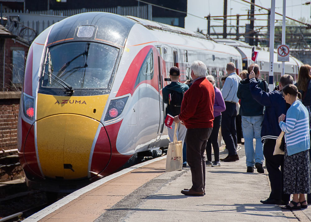 First Azuma train in Doncaster event